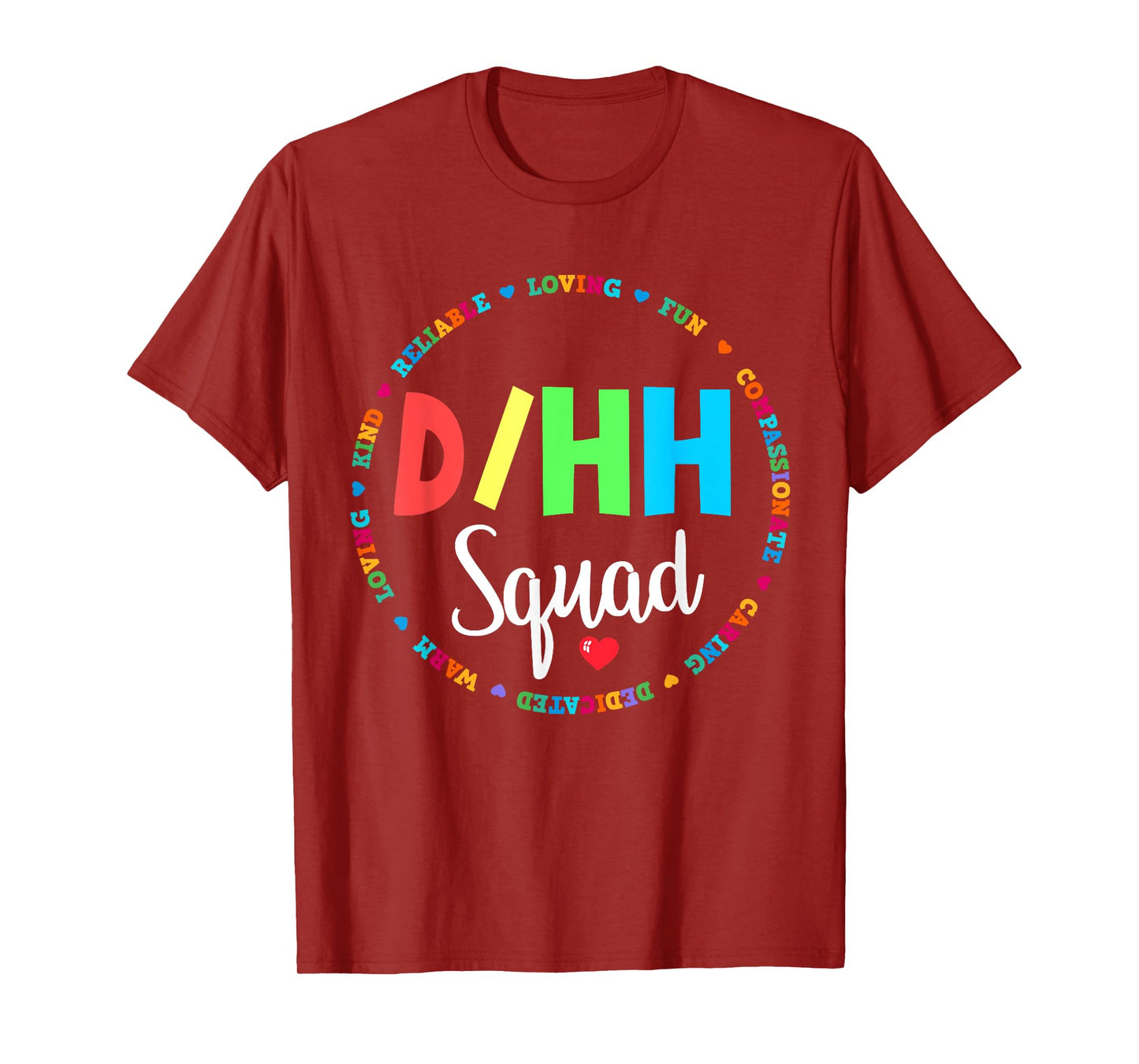 Matching D/HH Teacher Deaf Hard of Hearing ASL Squad Team Men Women Girls Kids T-Shirt