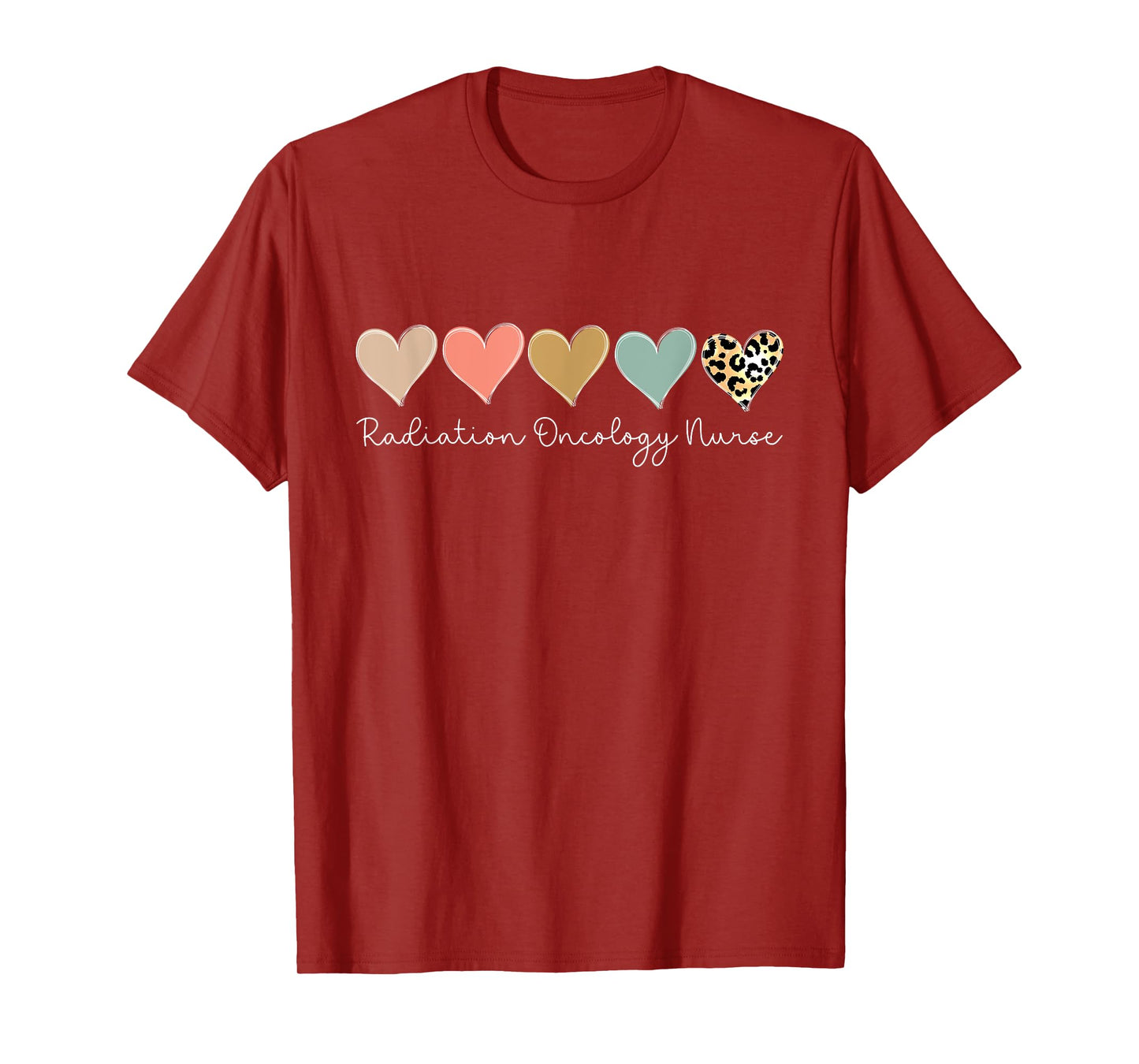 Radiation Oncology Nurse Leopard Heart, valentine's Day T-Shirt
