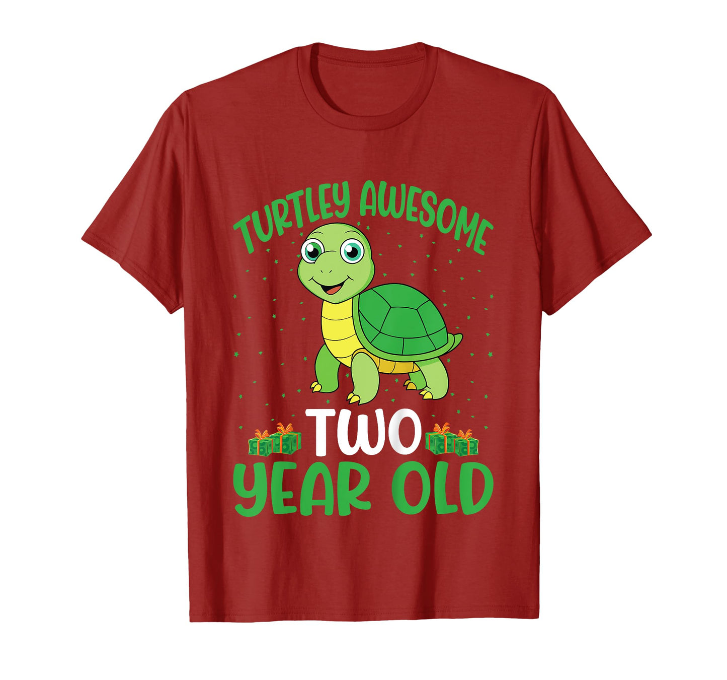Kids Turtley Awesome Two Year Old Cute Turtle 2nd Birthday Kids T-Shirt