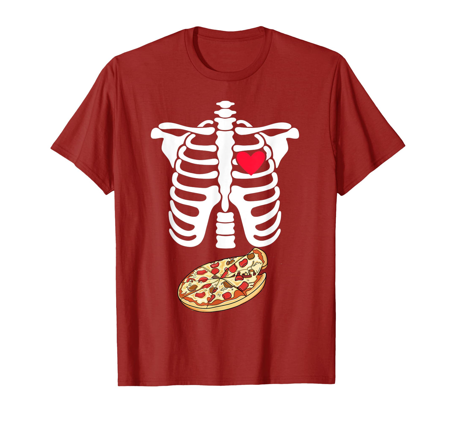 Halloween Skeleton Pregnancy Pizza Xray Dad To Be T-Shirt