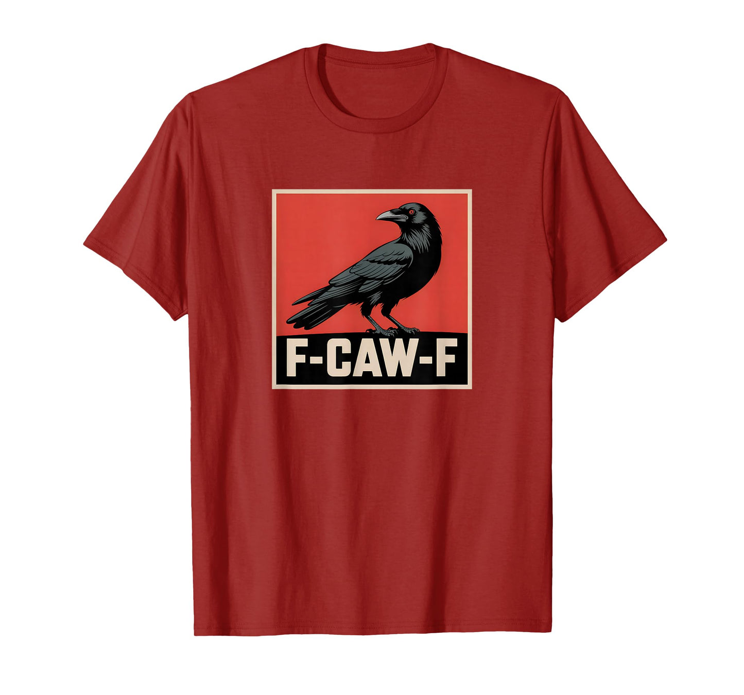 Funny F-CAW-F Serious Crow Retro Vintage Style T-Shirt