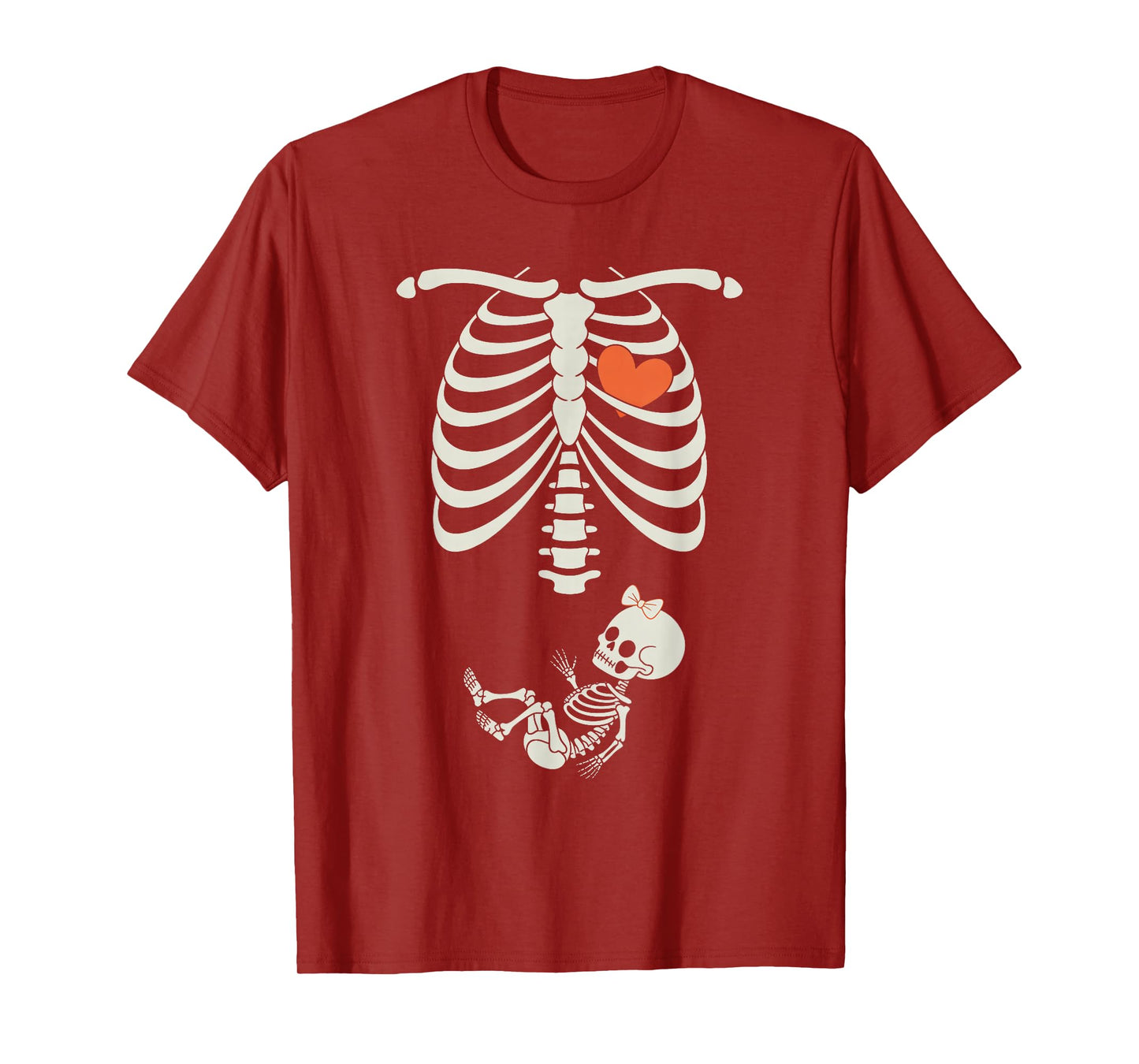 Baby Shower Skeleton Halloween Pregnancy Annoucement Girls T-Shirt