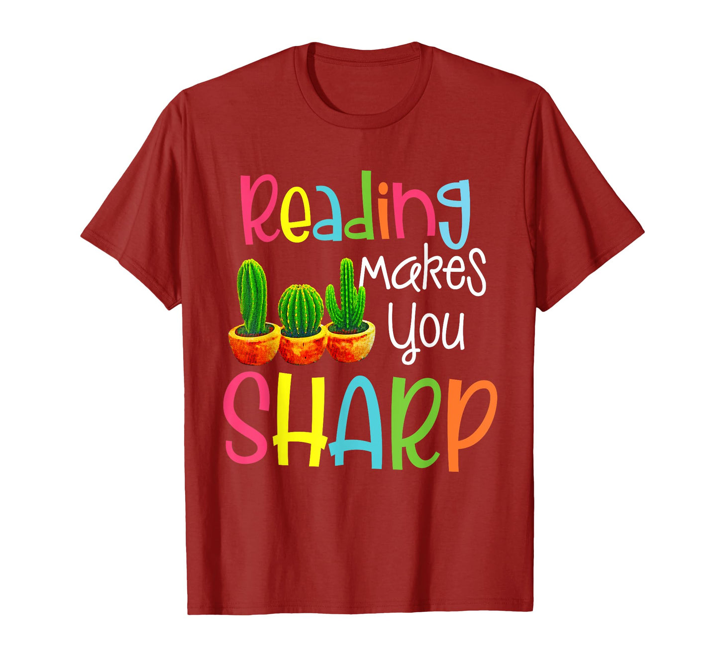 Reading Cactus ELA Teacher Sharp - Cute Reading Teacher Men Women Kids T-Shirt