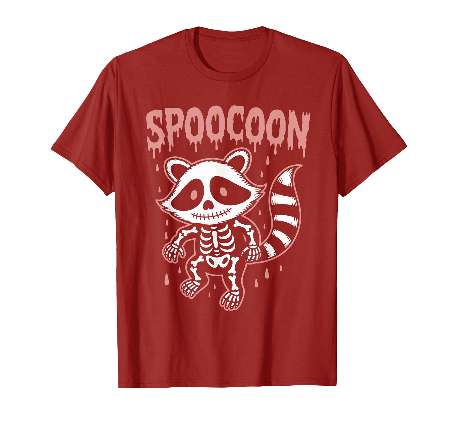 Spooky Raccoon Skeleton Halloween T-Shirt