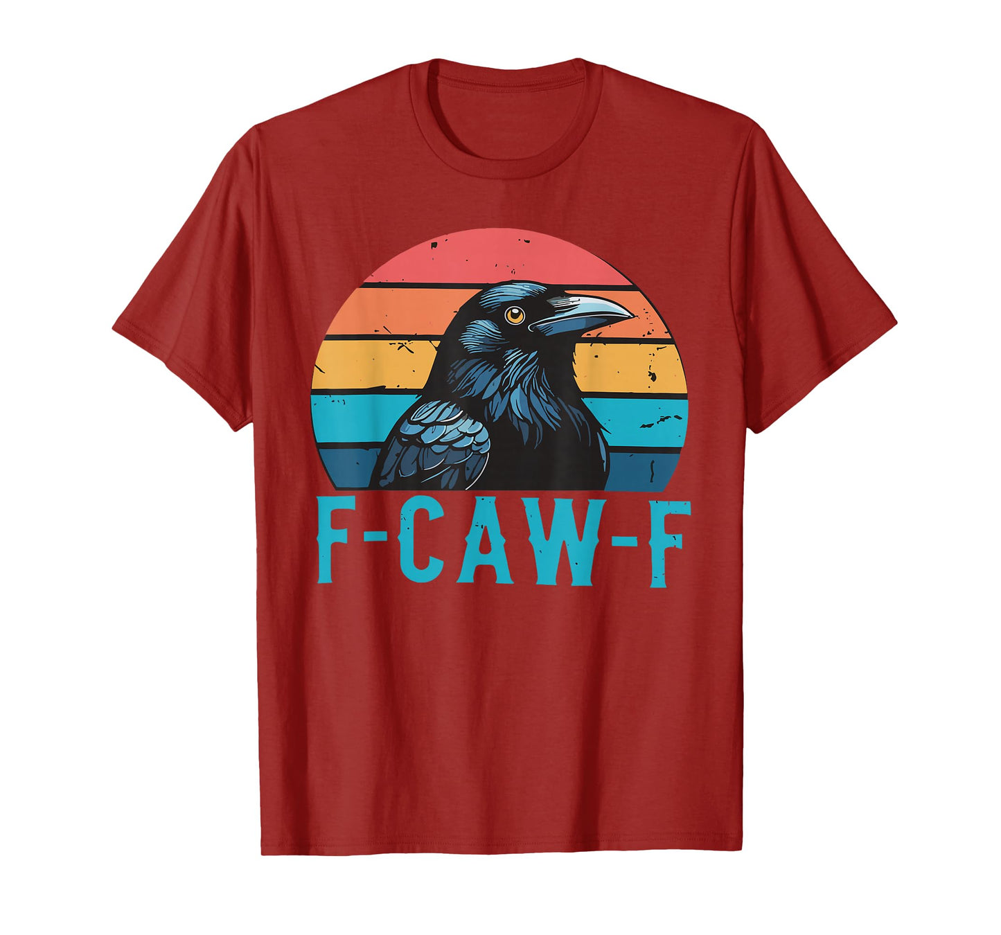 F-Caw-F Funny Halloween Crow Gothic Moon Design T-Shirt