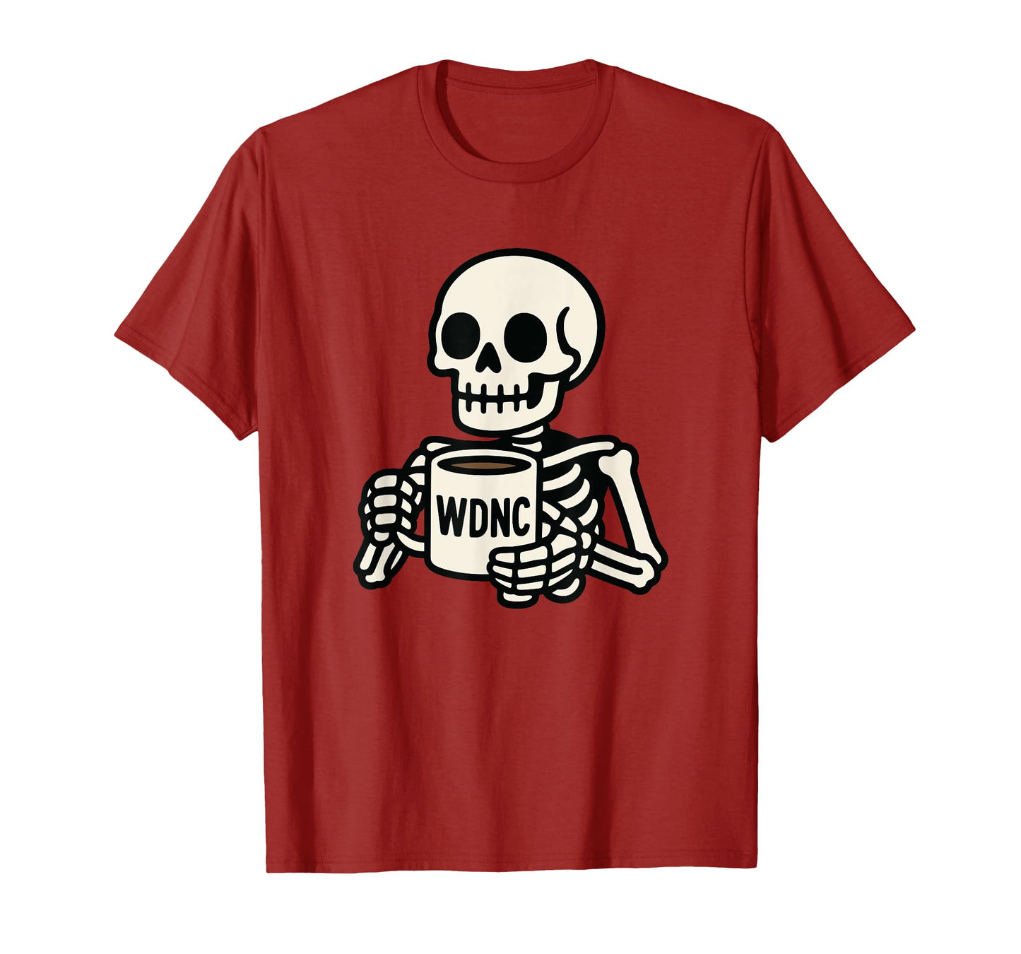 Skeleton WDNC We Do Not Care Club for Women T-Shirt