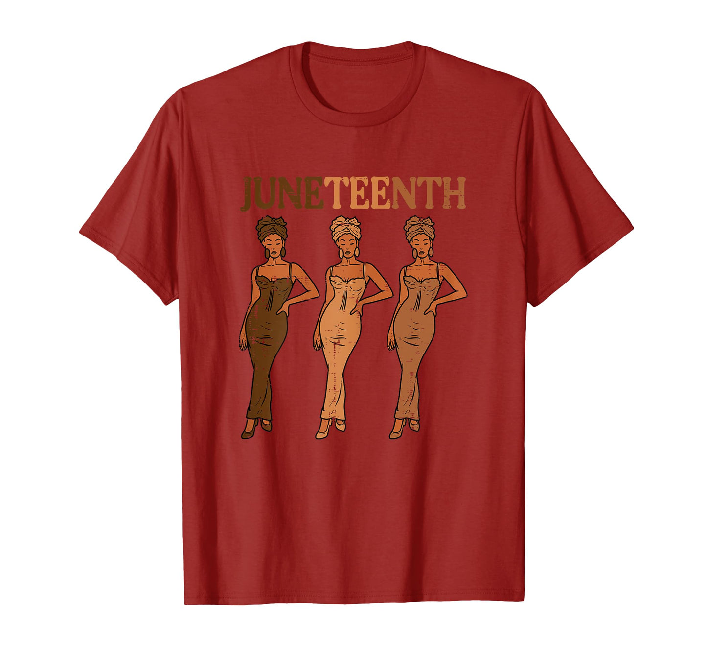 Juneteenth Black Woman Dress 1865 Melanin Women Girls Kids T-Shirt