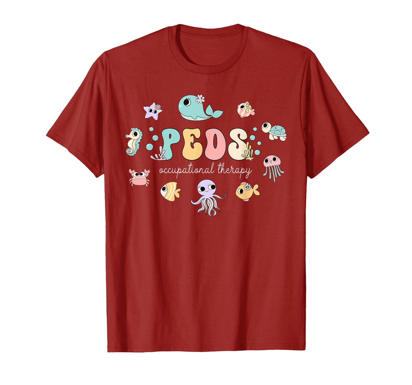 PEDS Occupational Therapy Ocean Animal Pediatric OT Therapy T-Shirt