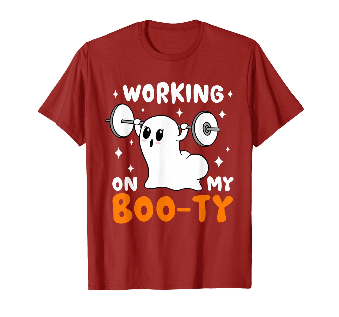 Working On My Boo-Ty Halloween Ghost Gym Spooky Season T-Shirt