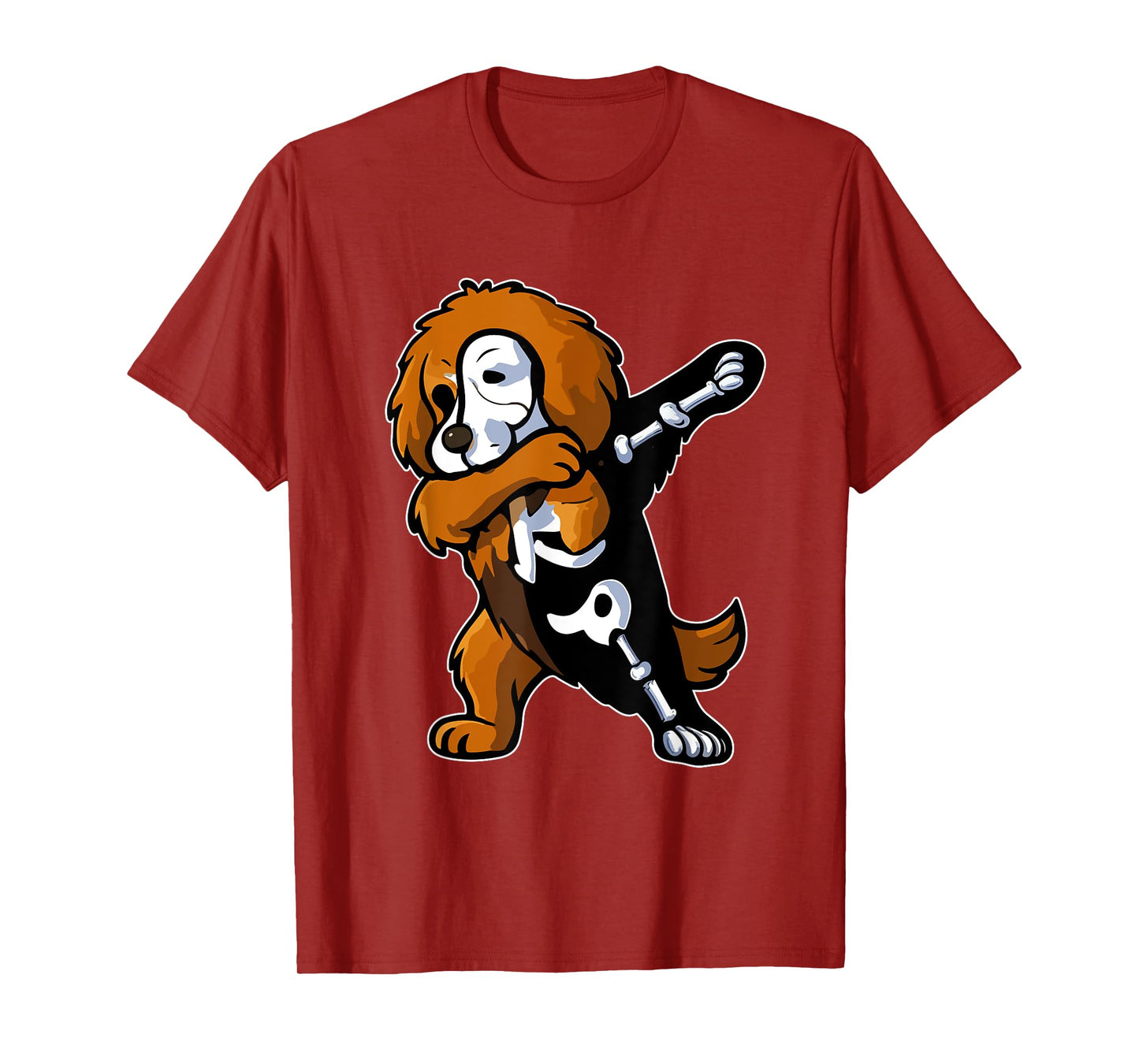 Dabbing Leonberger Half Skeleton Halloween Costume Owner T-Shirt