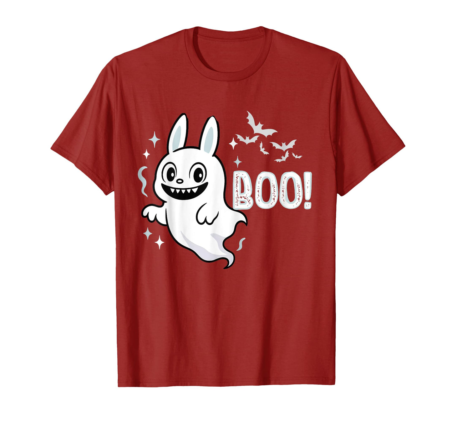 Boo Ghost Bat Halloween Costume Men Women Kids T-Shirt