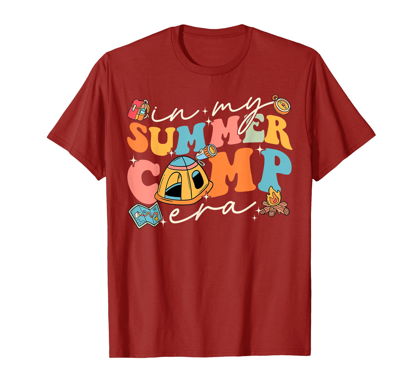 In My Summer Camp Era Retro Summer Camper Women Girl Groovy T-Shirt