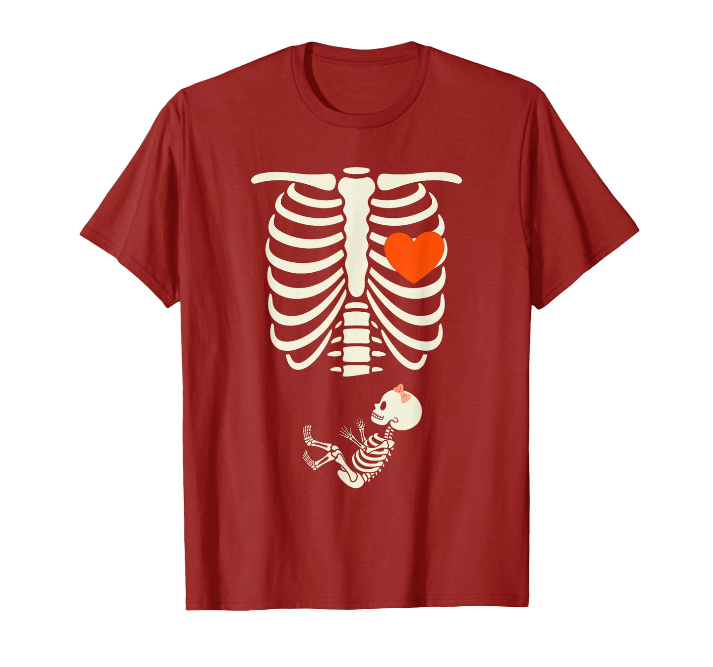 Baby Shower Skeleton Halloween Pregnancy Annoucement Girls T-Shirt