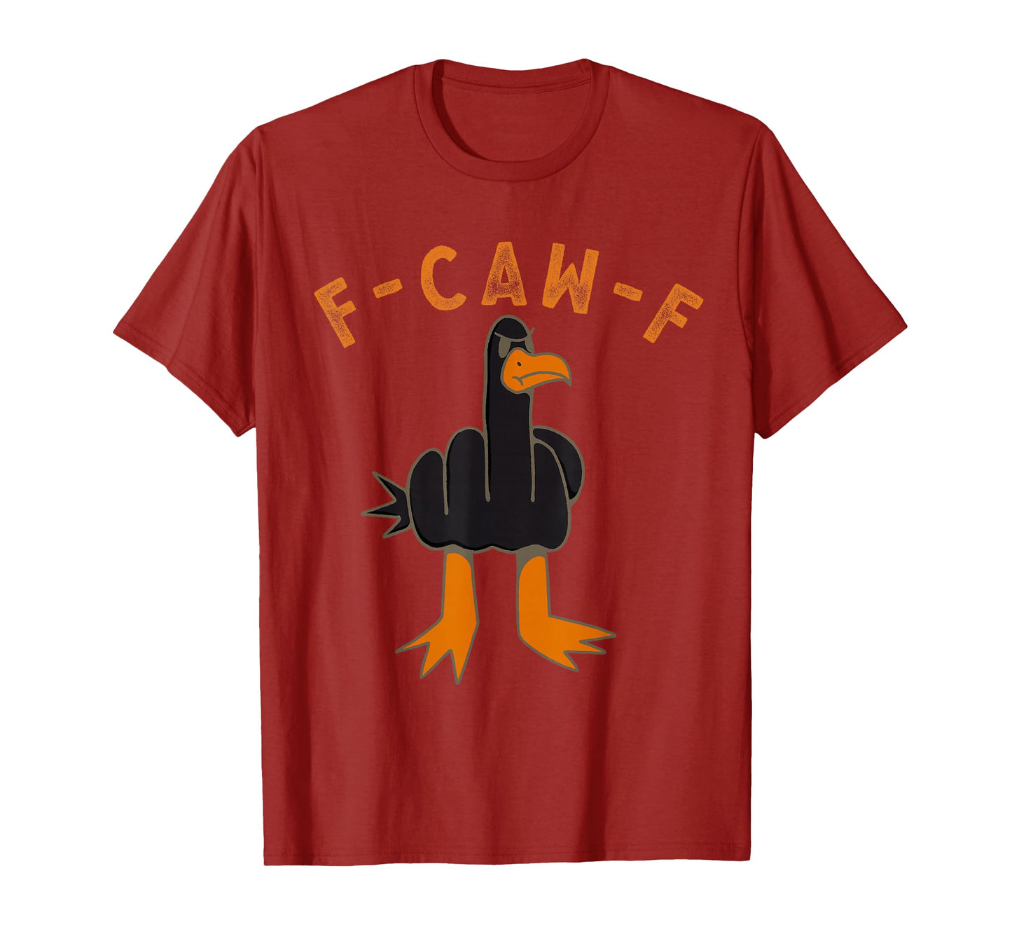 F-Caw-F Funny Seagull FCAWF Humour Sarcasm Middle Finger Meme T-Shirt