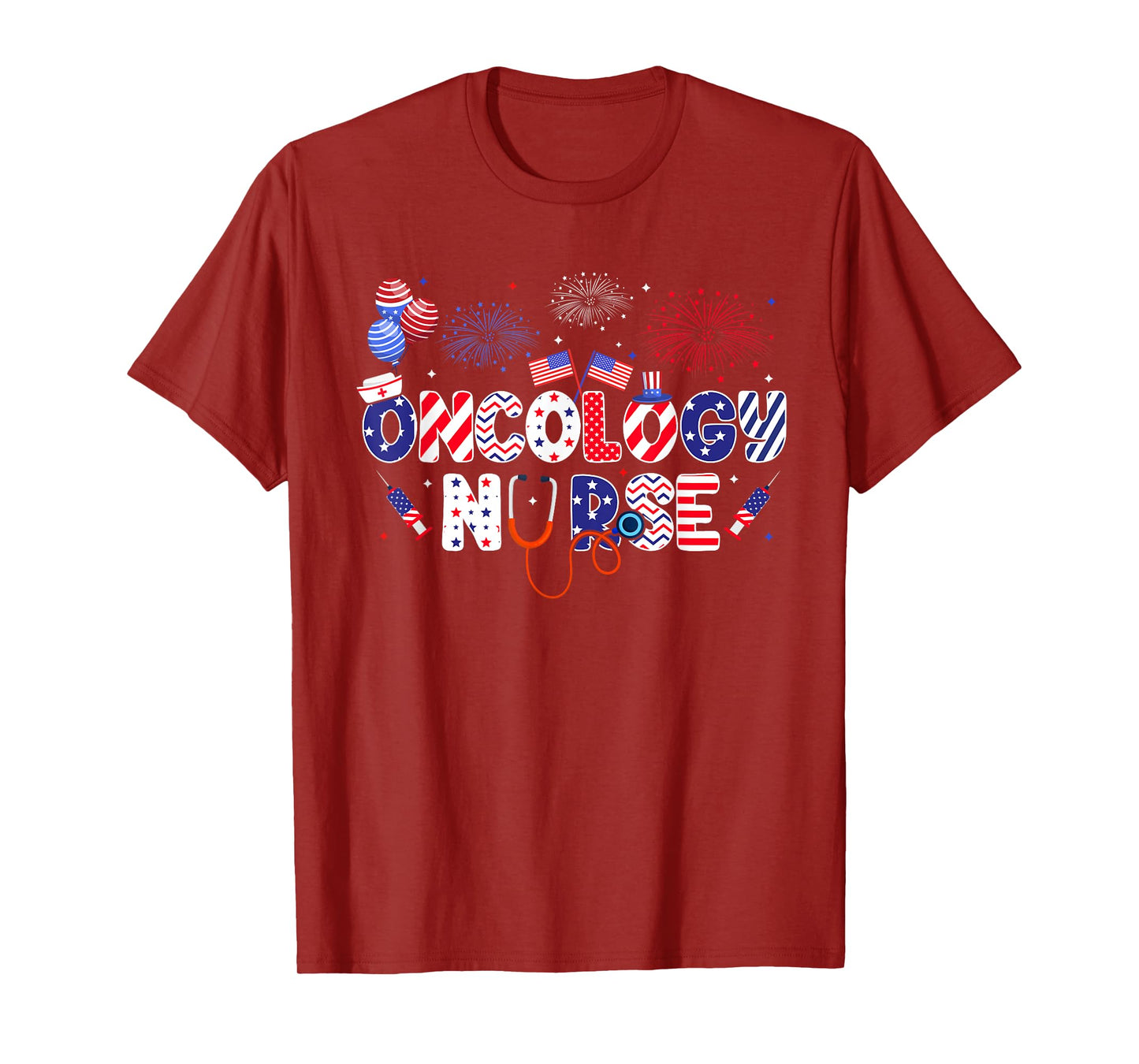Oncology Nurse 4th Of July American Nursing Independence Day T-Shirt