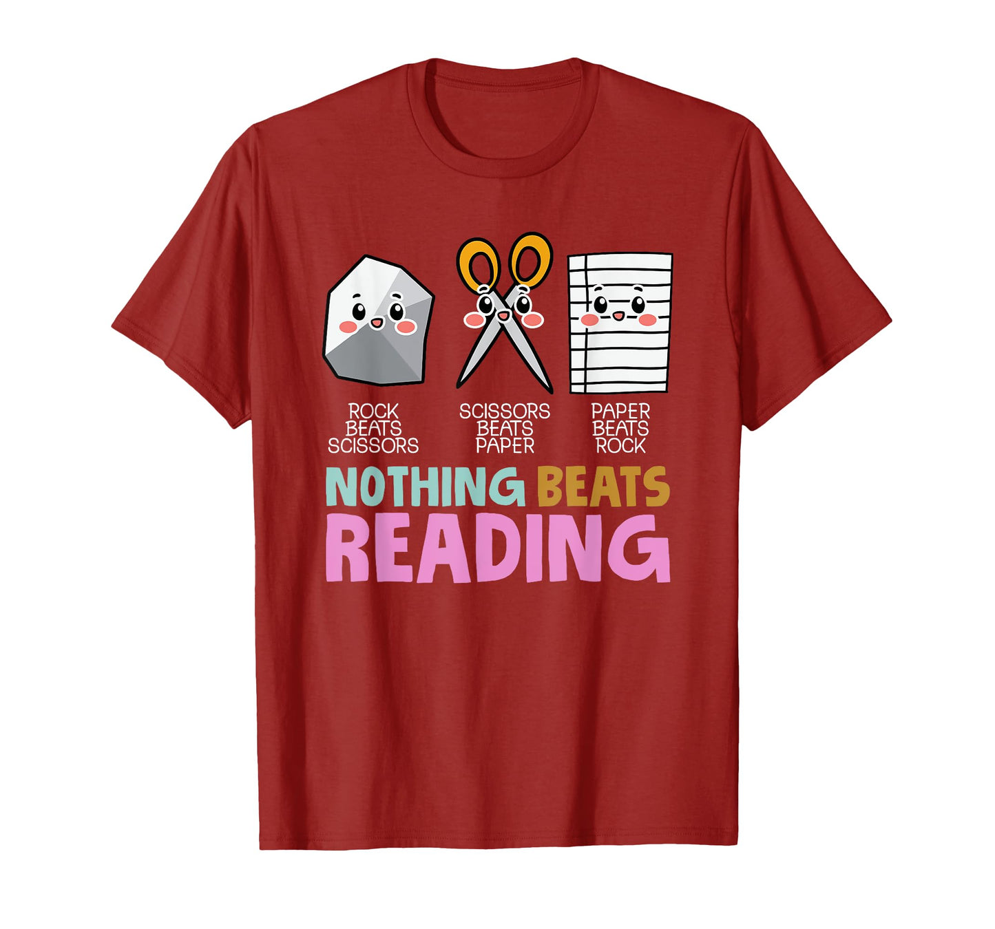 rock paper scissor nothing beats reading T-Shirt