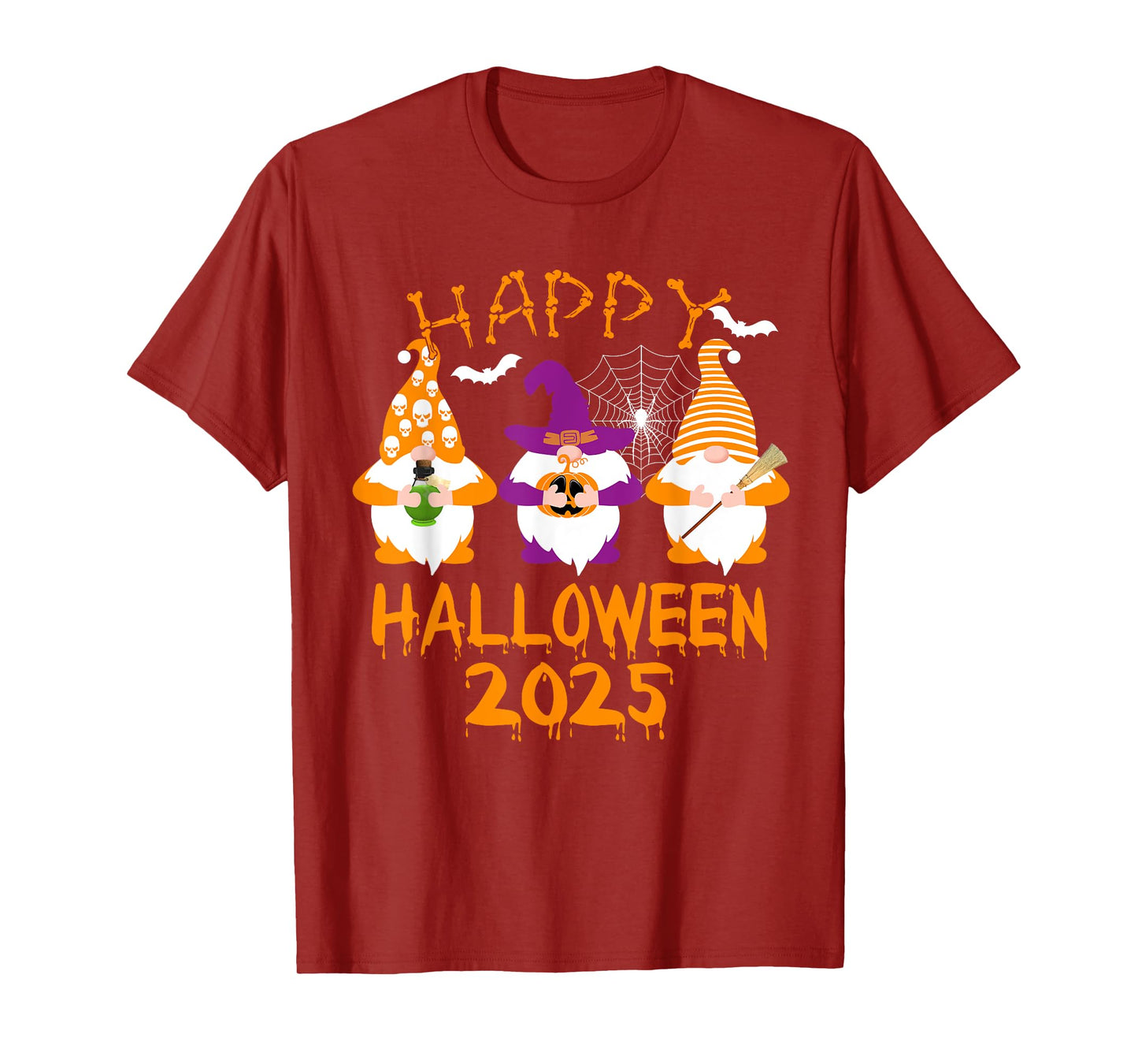 Happy Halloween 2025 Gnome Pumpkin Gnomes for Men Women Kids T-Shirt