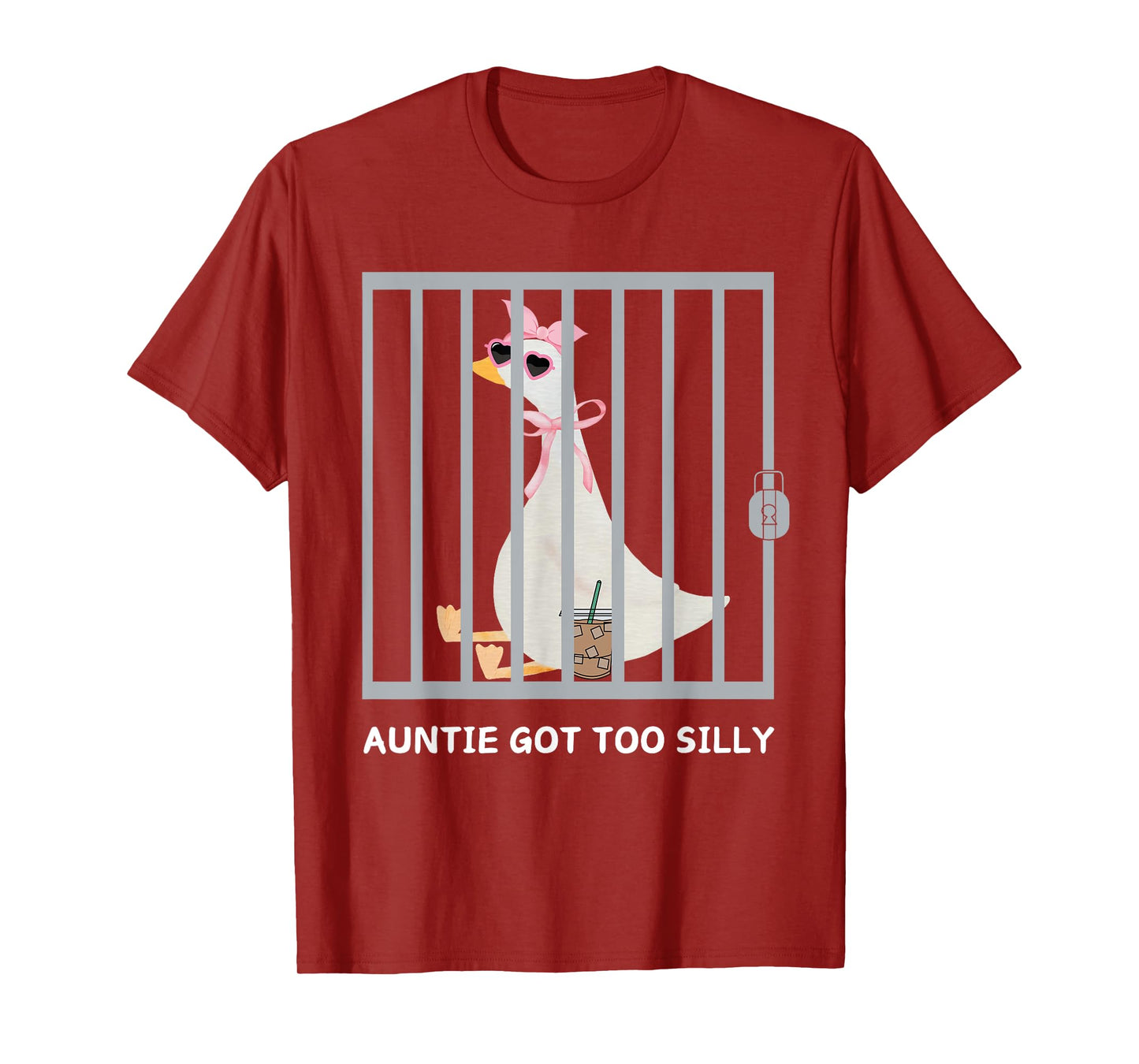 Cute Funny Auntie Got Too Silly Coquette Bow Mothers Day T-Shirt