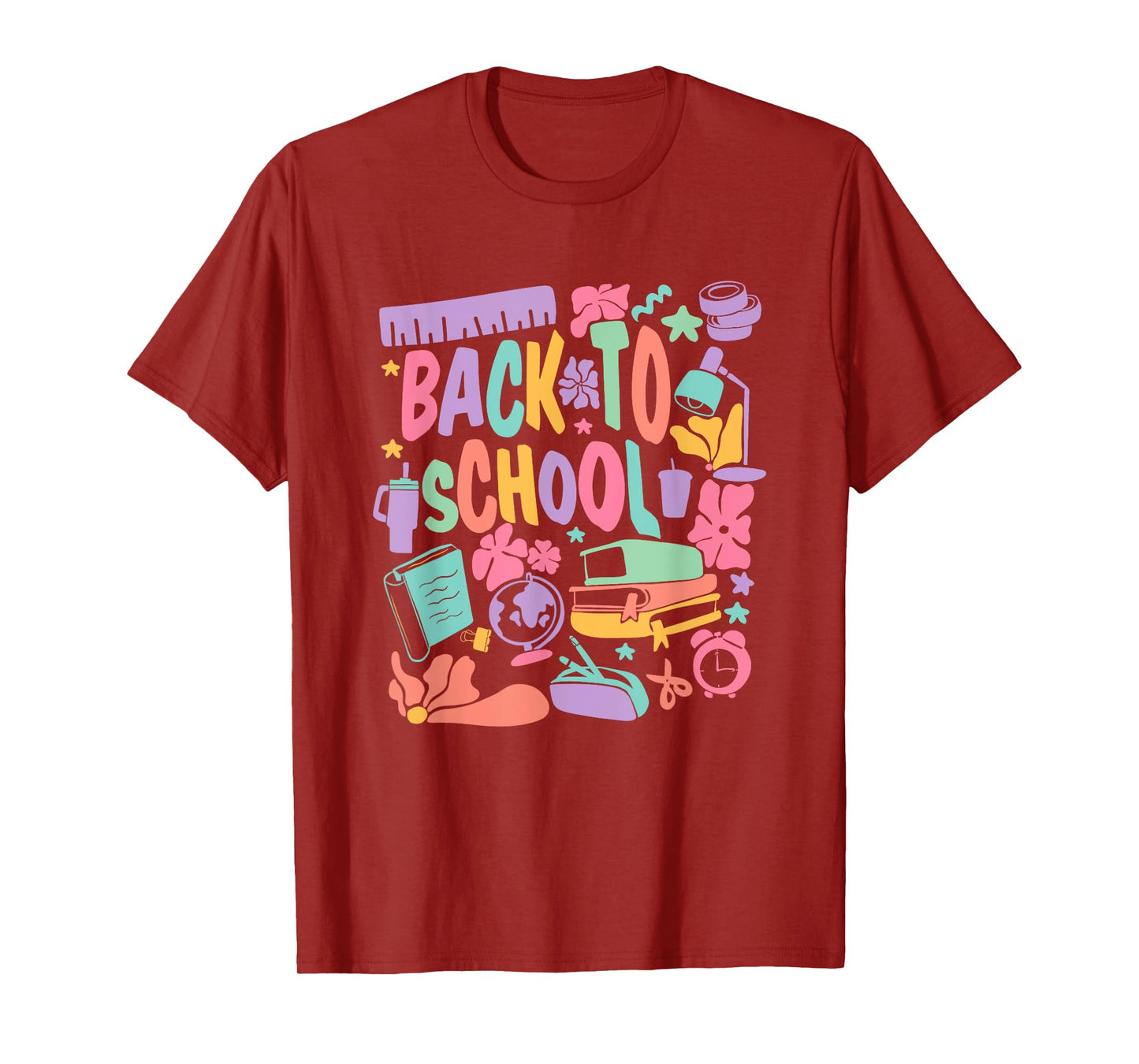 Back To School Colorful Supplies Vibes T-Shirt