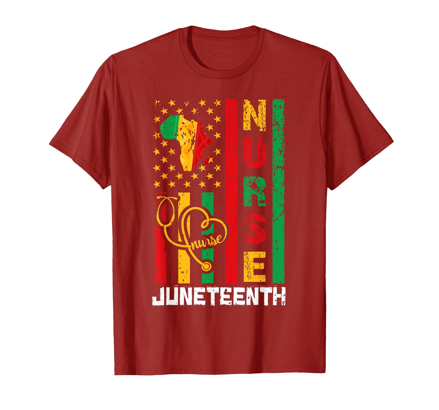 Juneteenth Nurse Melanin Nursing Stethoscope Black History T-Shirt