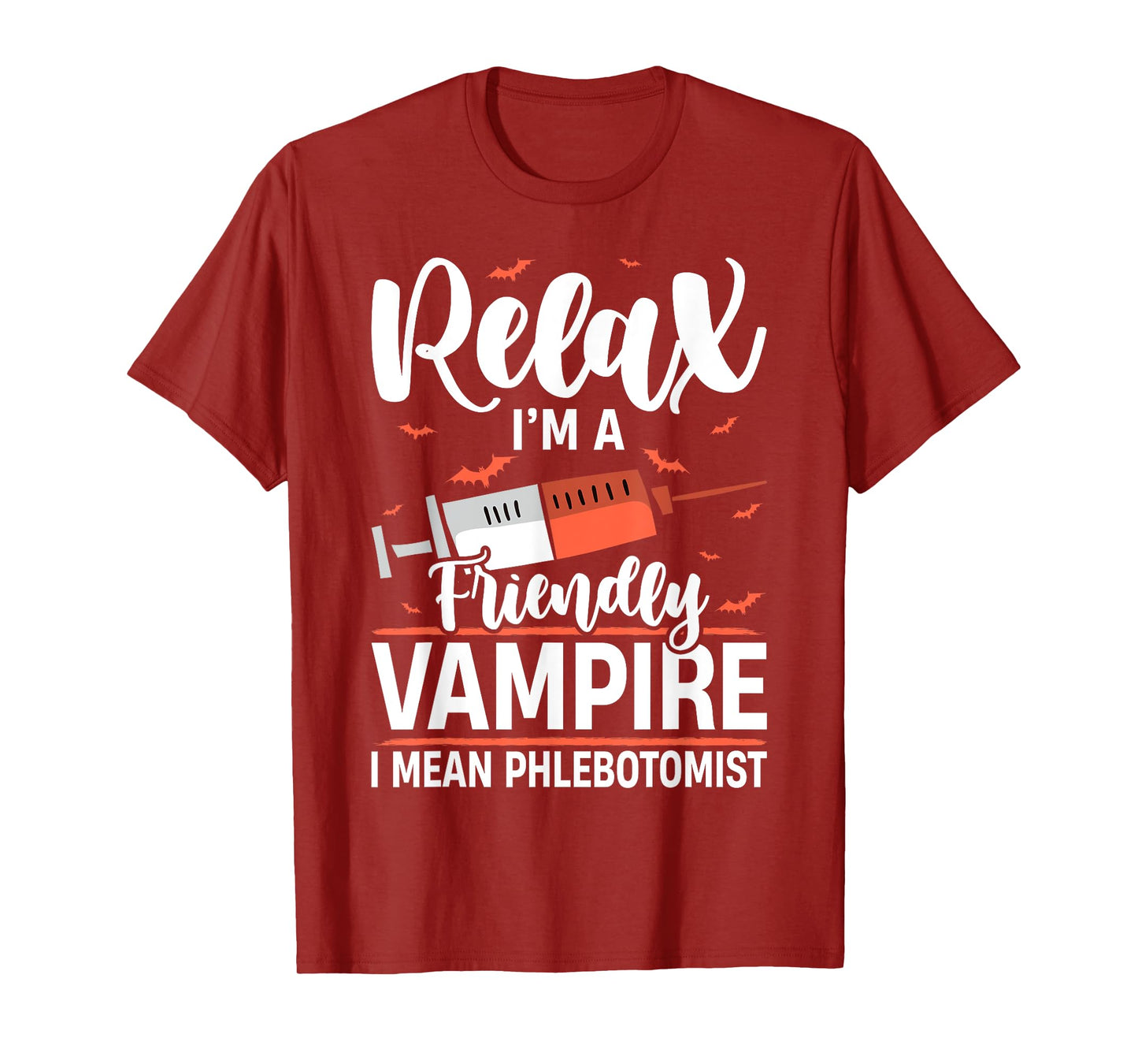 Funny Vampire Phlebotomist Phlebotomy Technician Tech Nurse T-Shirt