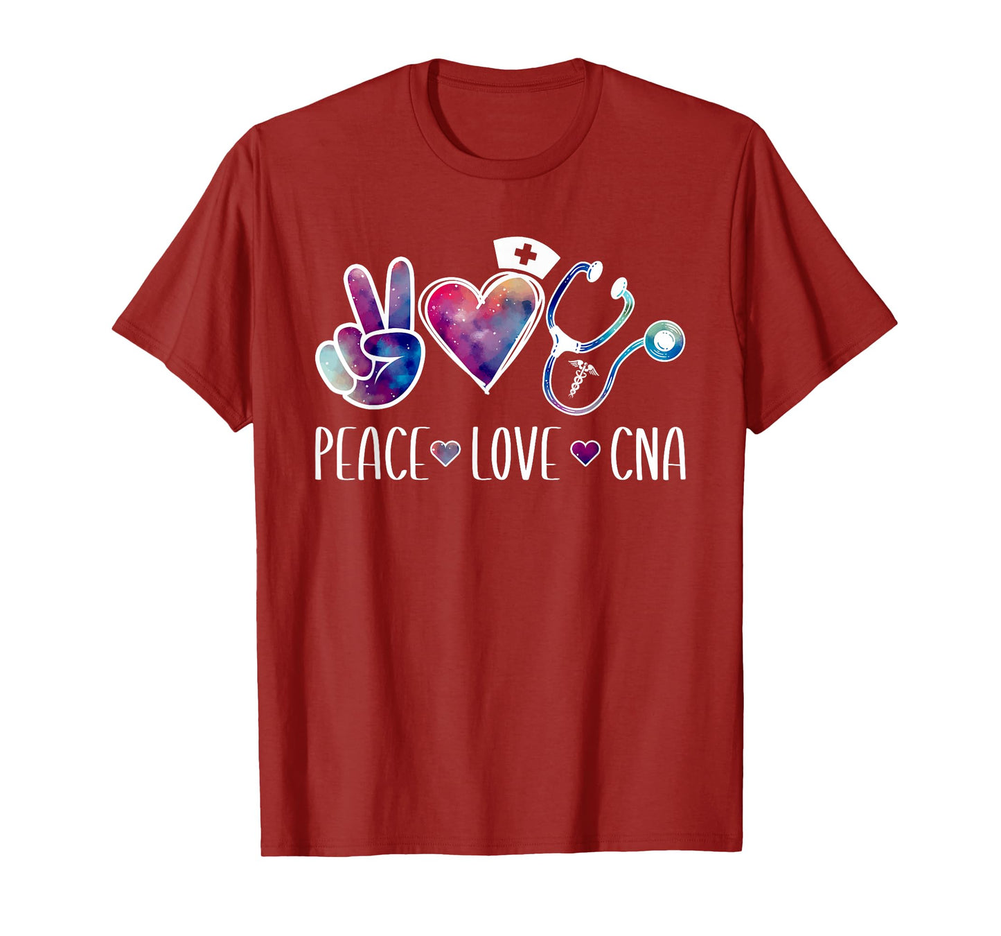 Peace Love CNA Certified Nurse Assistant CNA Nurse T-Shirt