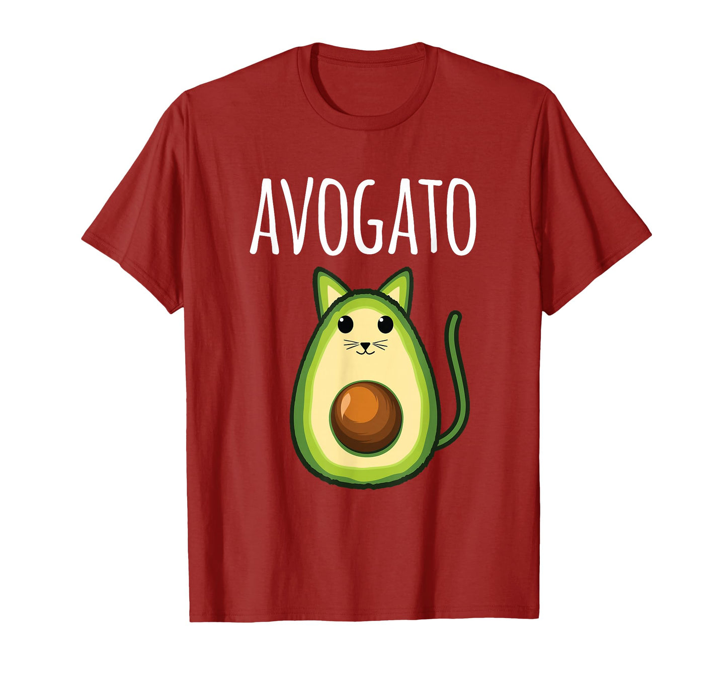 Avogato Shirt Women Girls Cute Avocado Cat Funny T-Shirt