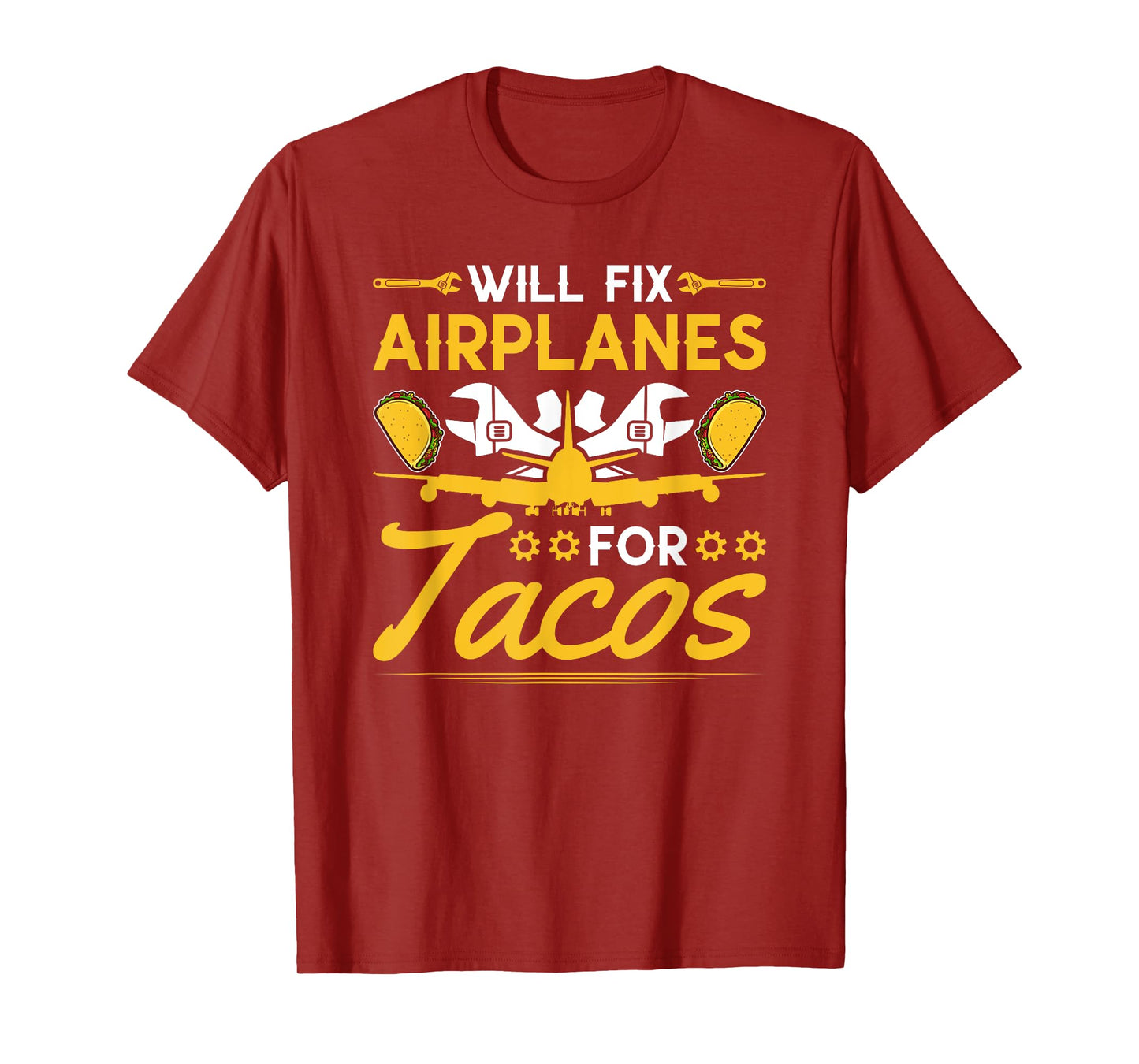 Aircraft Mechanic Taco Lover Airplane Maintenance T-Shirt