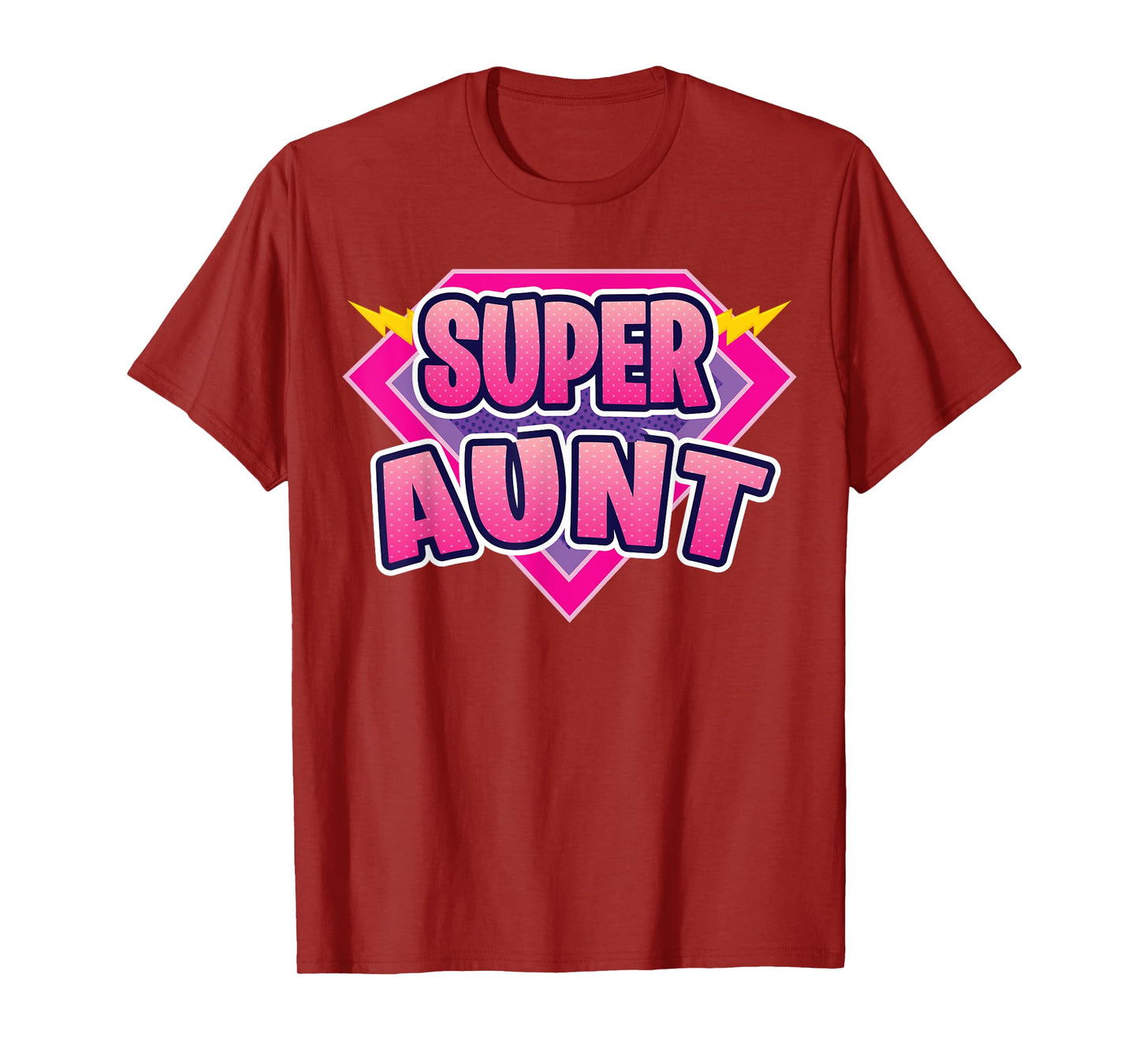 Super Aunt Superhero Grandmother Comic Book Funny Matching T-Shirt