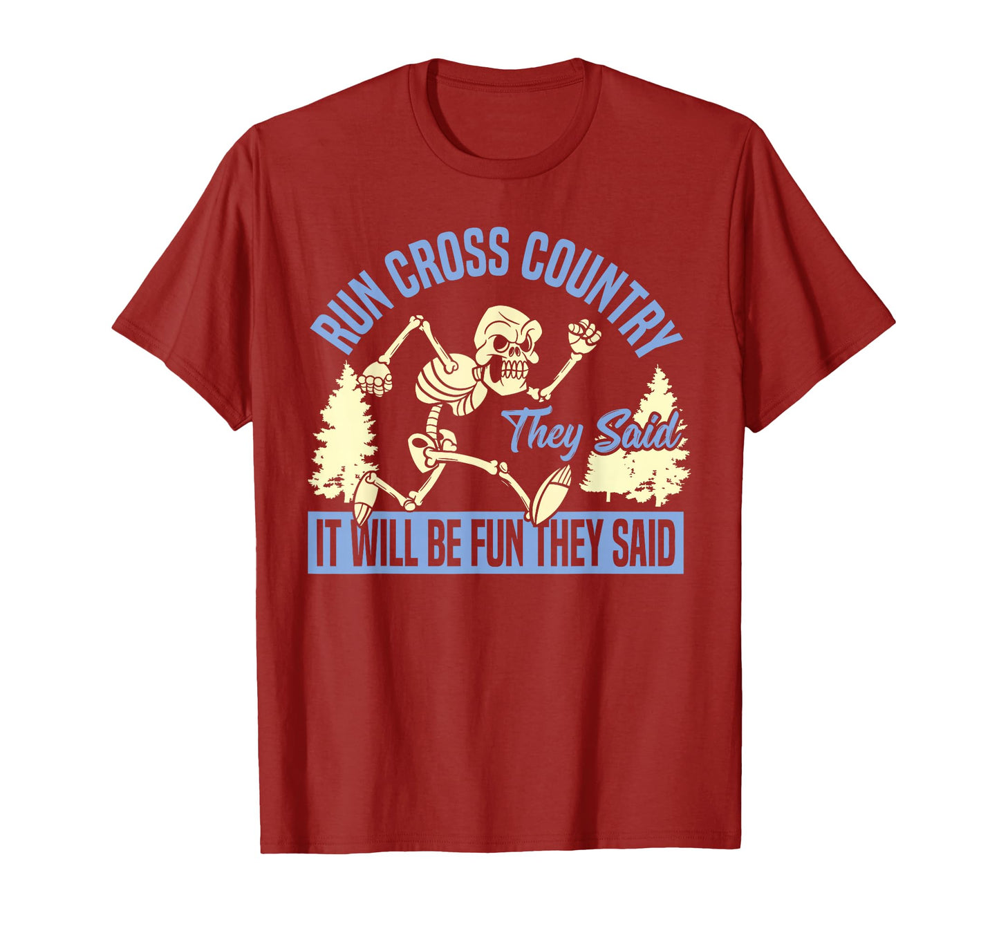Cross Country Running Skeleton XC Runner T-Shirt