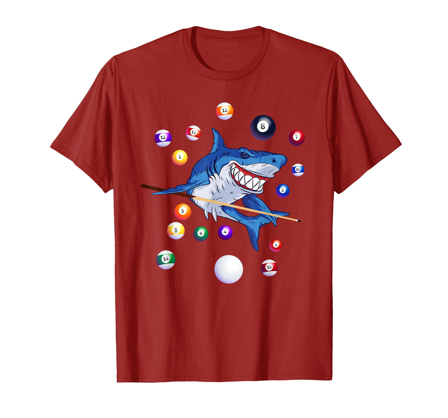 Billiards Shark Billiard Player Pool Table Snooker Pyramid T-Shirt