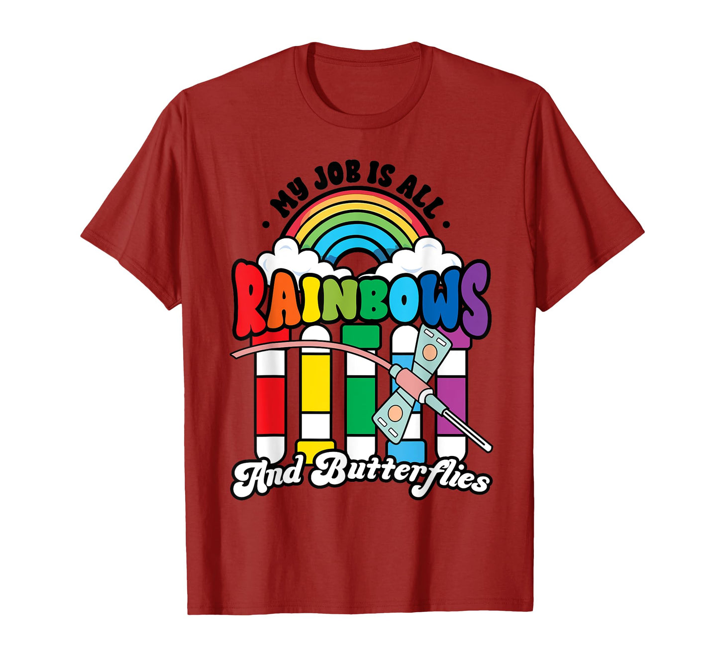 Phlebotomist Job is All Rainbows Butterflies Lab Nurse Life T-Shirt