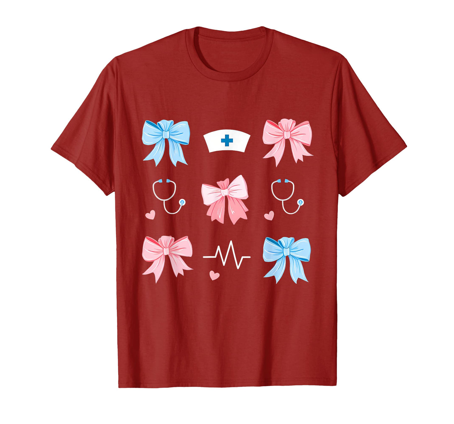Pink Nurse Stethoscope Aesthetic Coquette T-Shirt