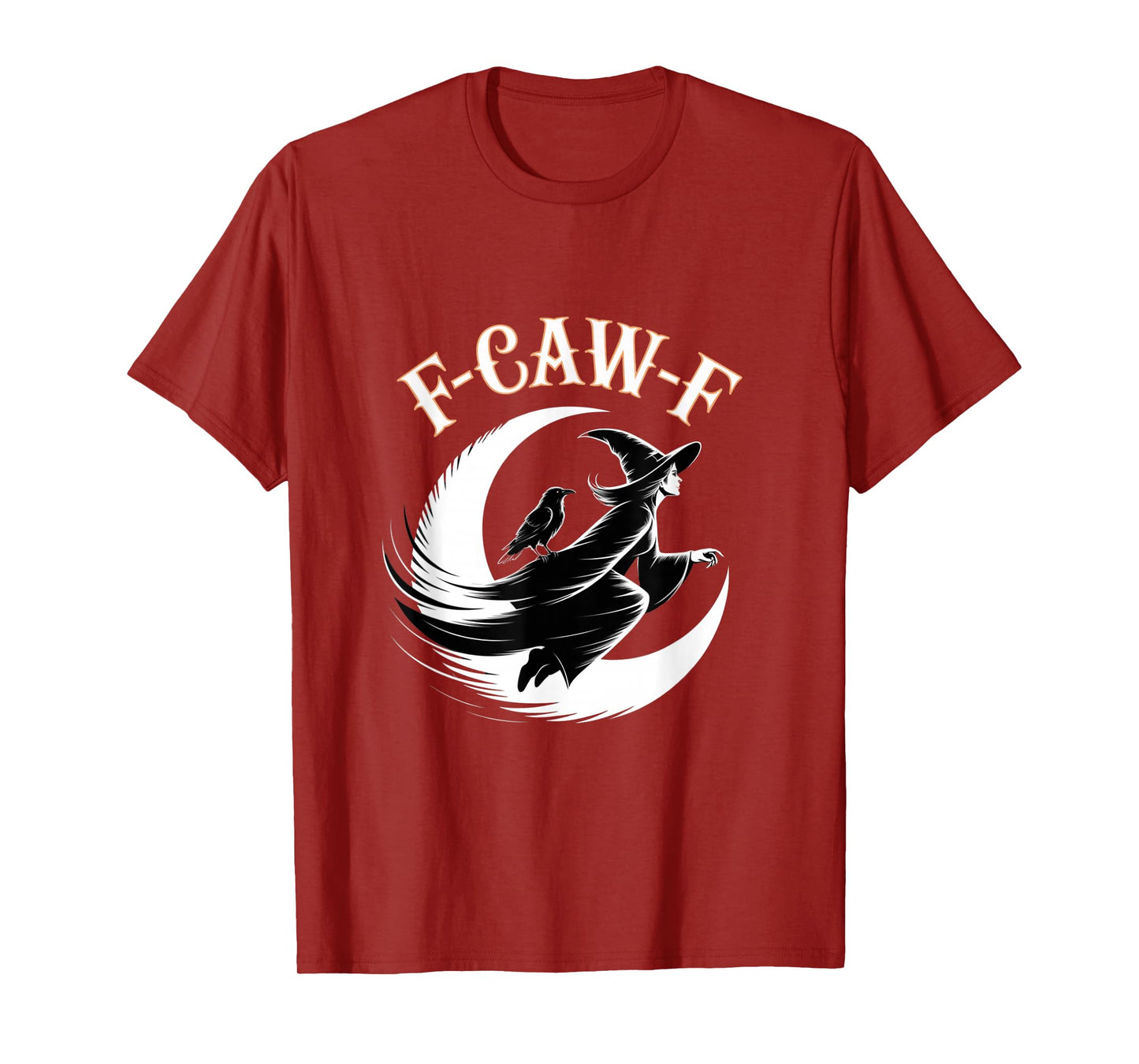 F-Caw-F Crow Funny Gothic Moon Black Bird Halloween T-Shirt