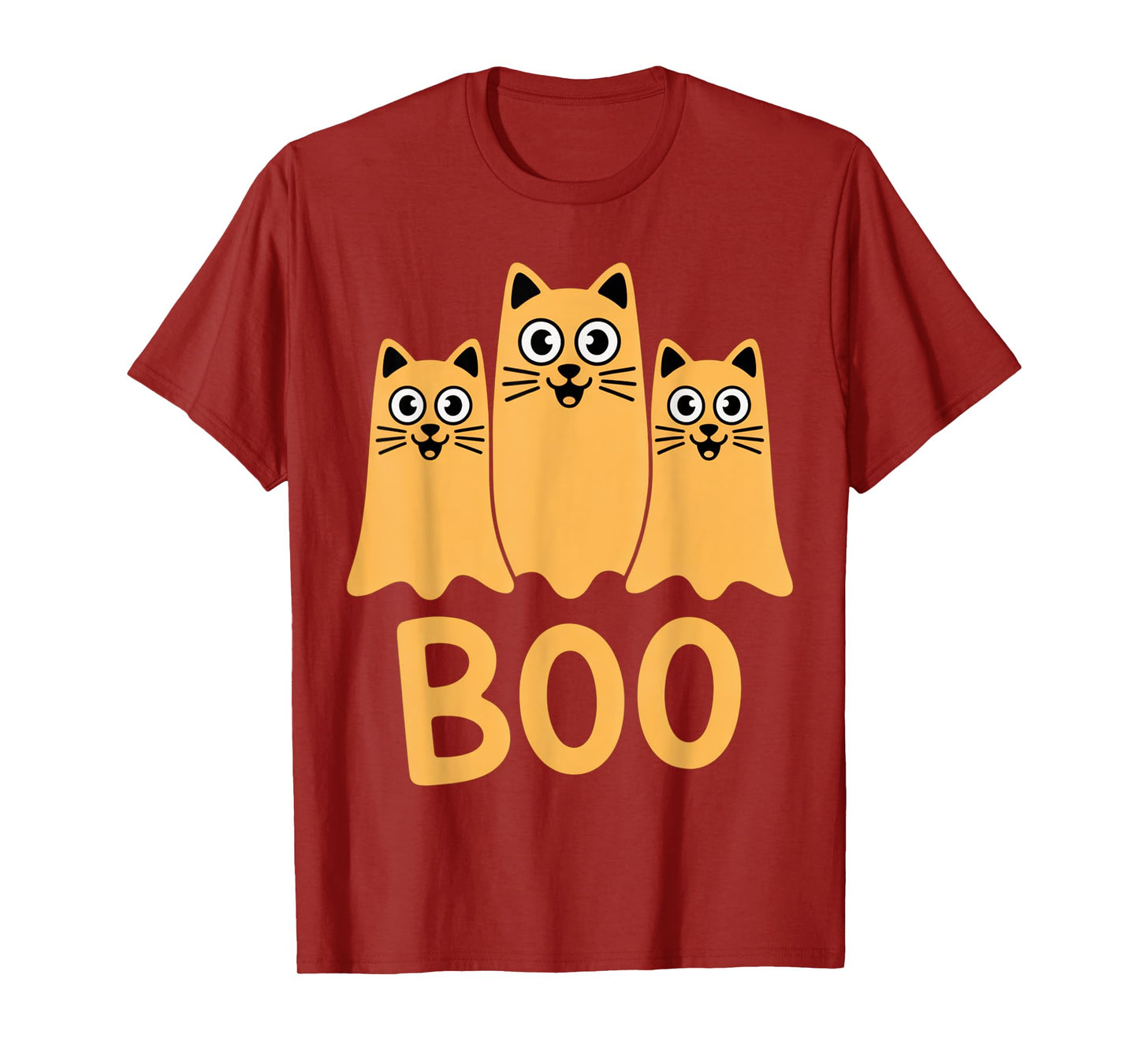 CAT Ghost Boo Cute Kitty Cats Lover Halloween Women Men T-Shirt