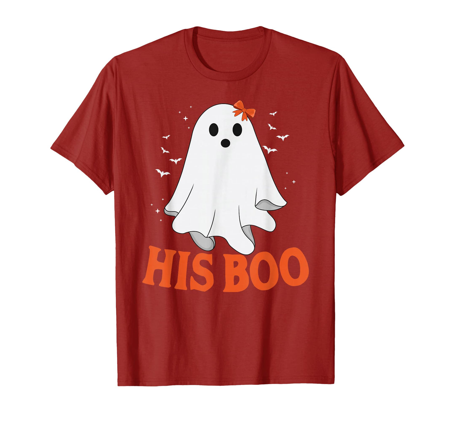 Her Boo and His Boo Funny Matching Couple Ghost Halloween T-Shirt