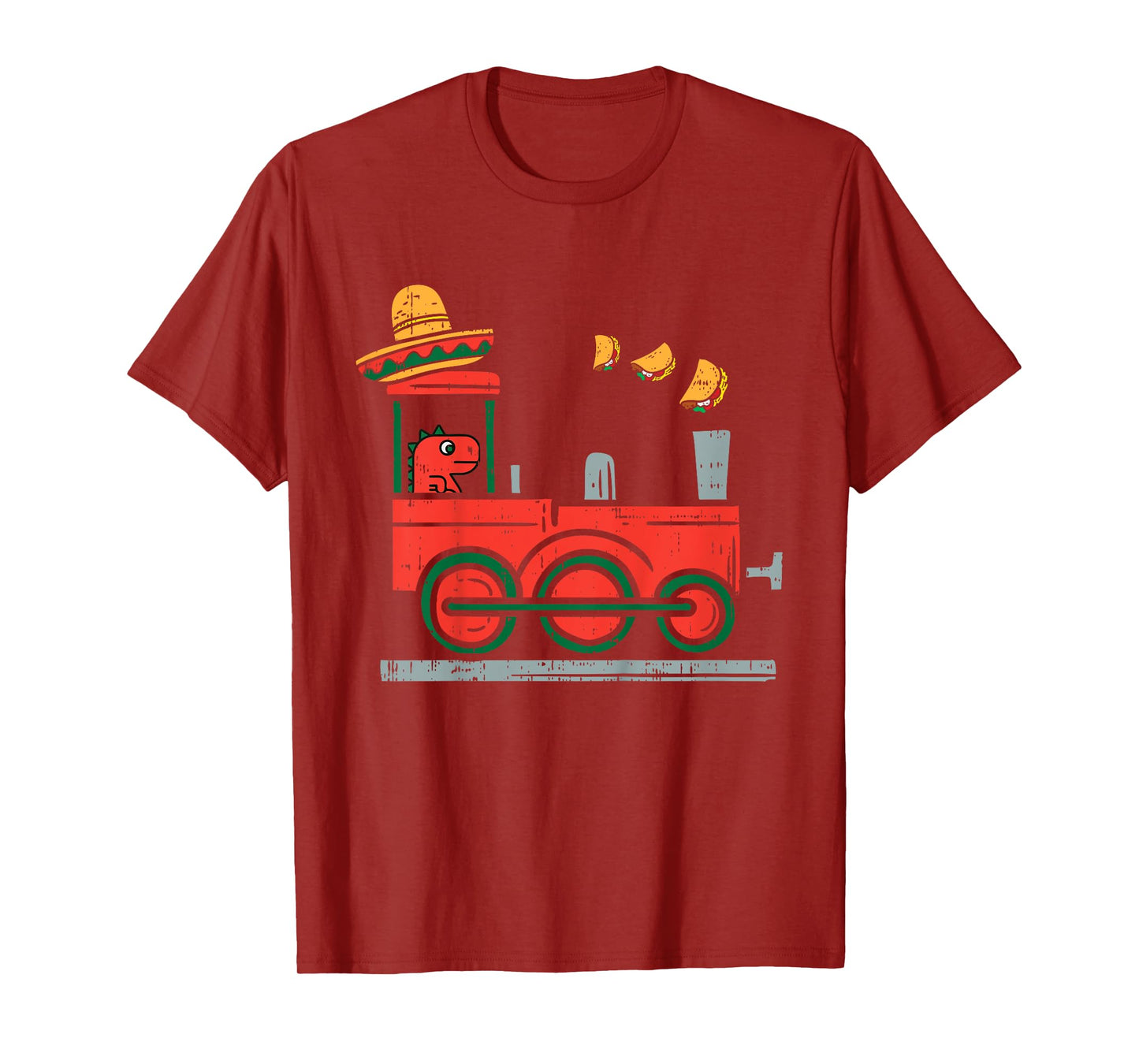 Kids Mexican Dino Train Tacos Toddler Boys Cinco De Mayo Kids T-Shirt