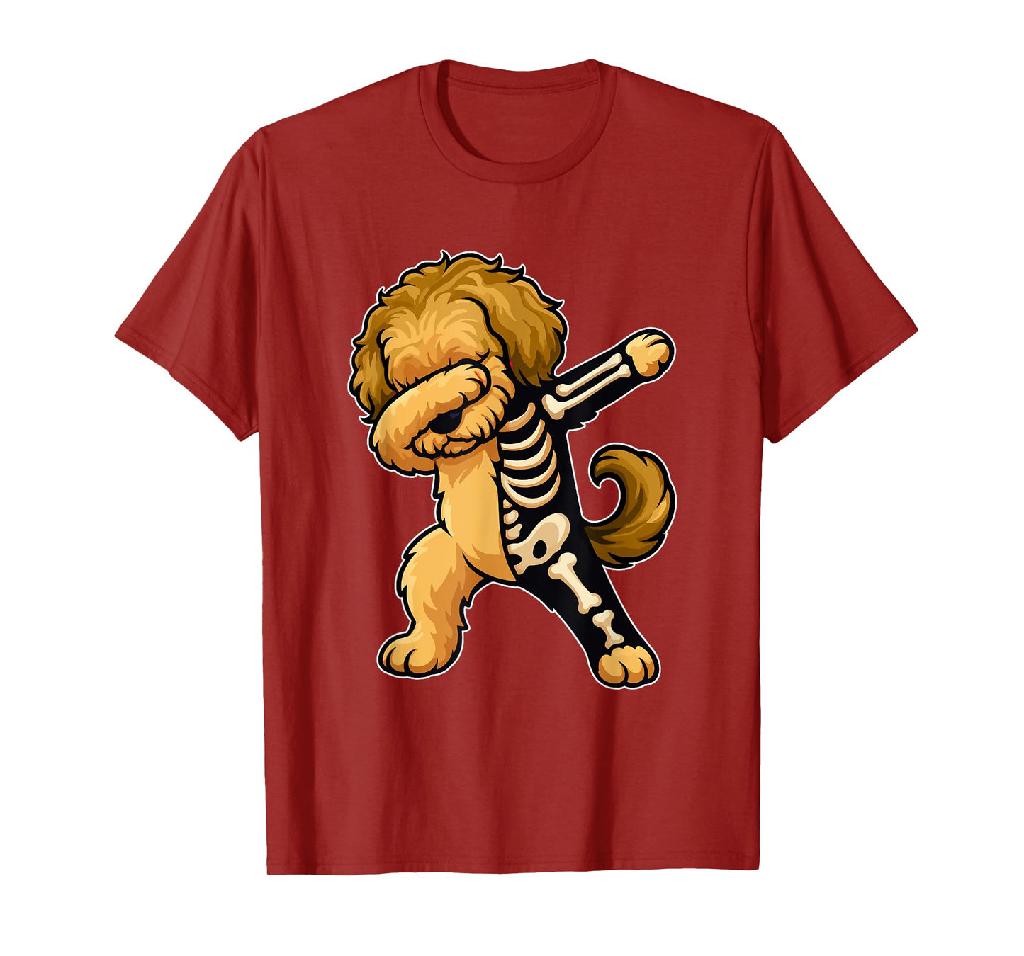 Dabbing Sproodle Half Skeleton Halloween Costume Owner Lover T-Shirt