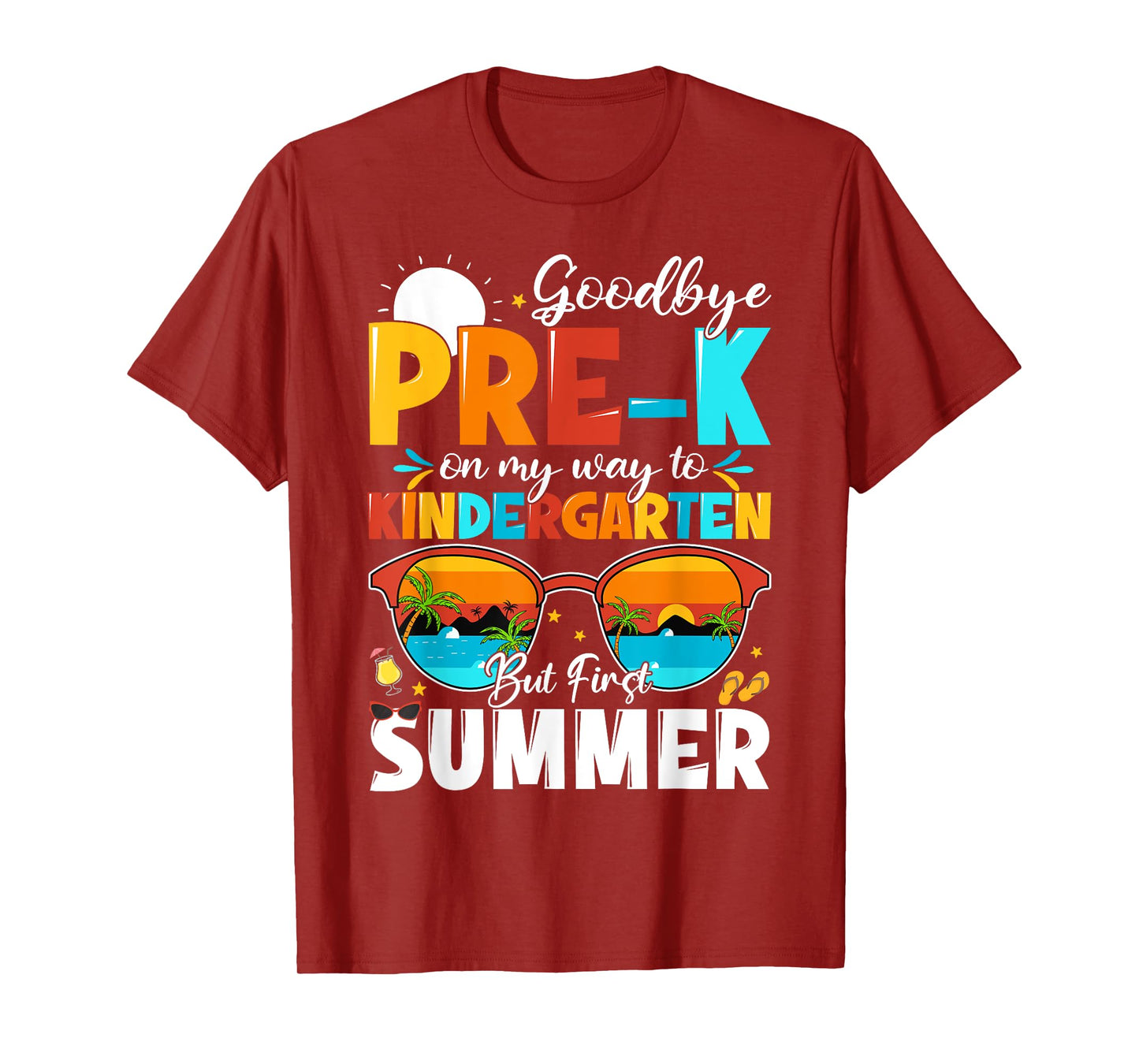 Goodbye Pre-k Graduation To Kindergarten Hello Summer Kids T-Shirt