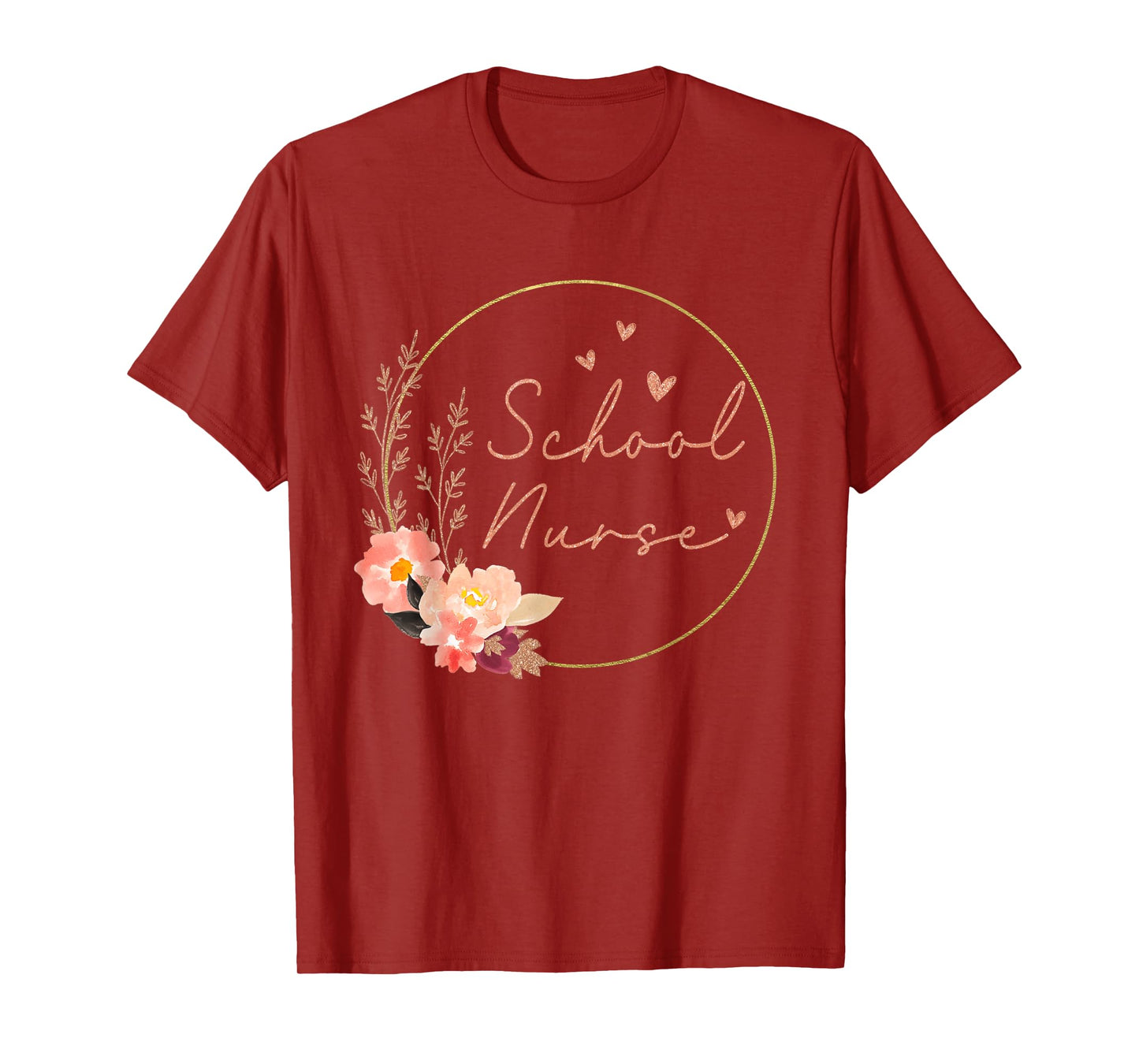 Women School Nurse Flower Floral Nursing Nurse Day - Week T-Shirt