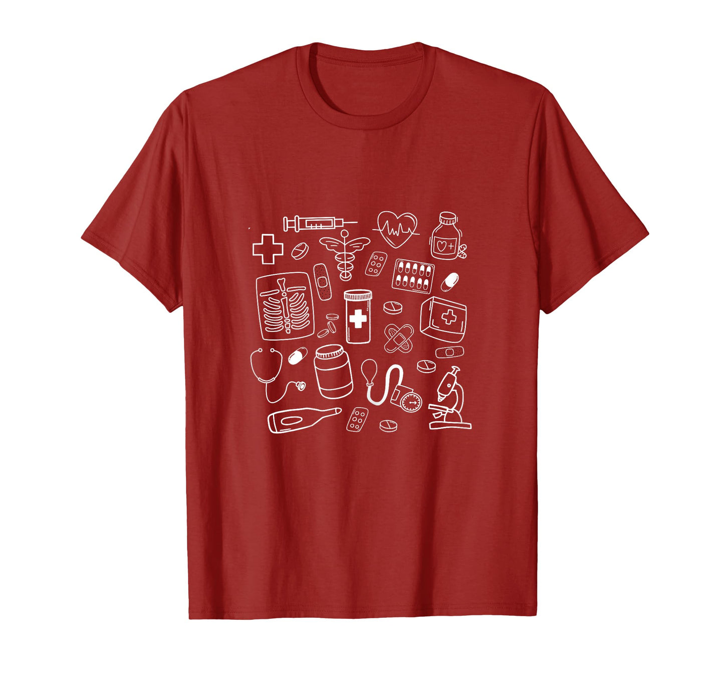 Medical Doodles Nurse Healthcare Profession Women T-Shirt