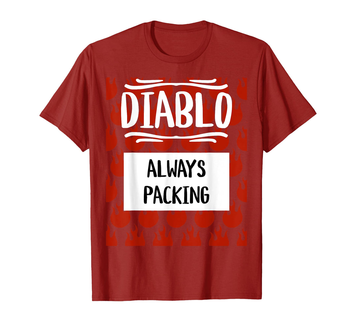 Diablo Hot Sauce Packet Group Halloween Costume Matching T-Shirt