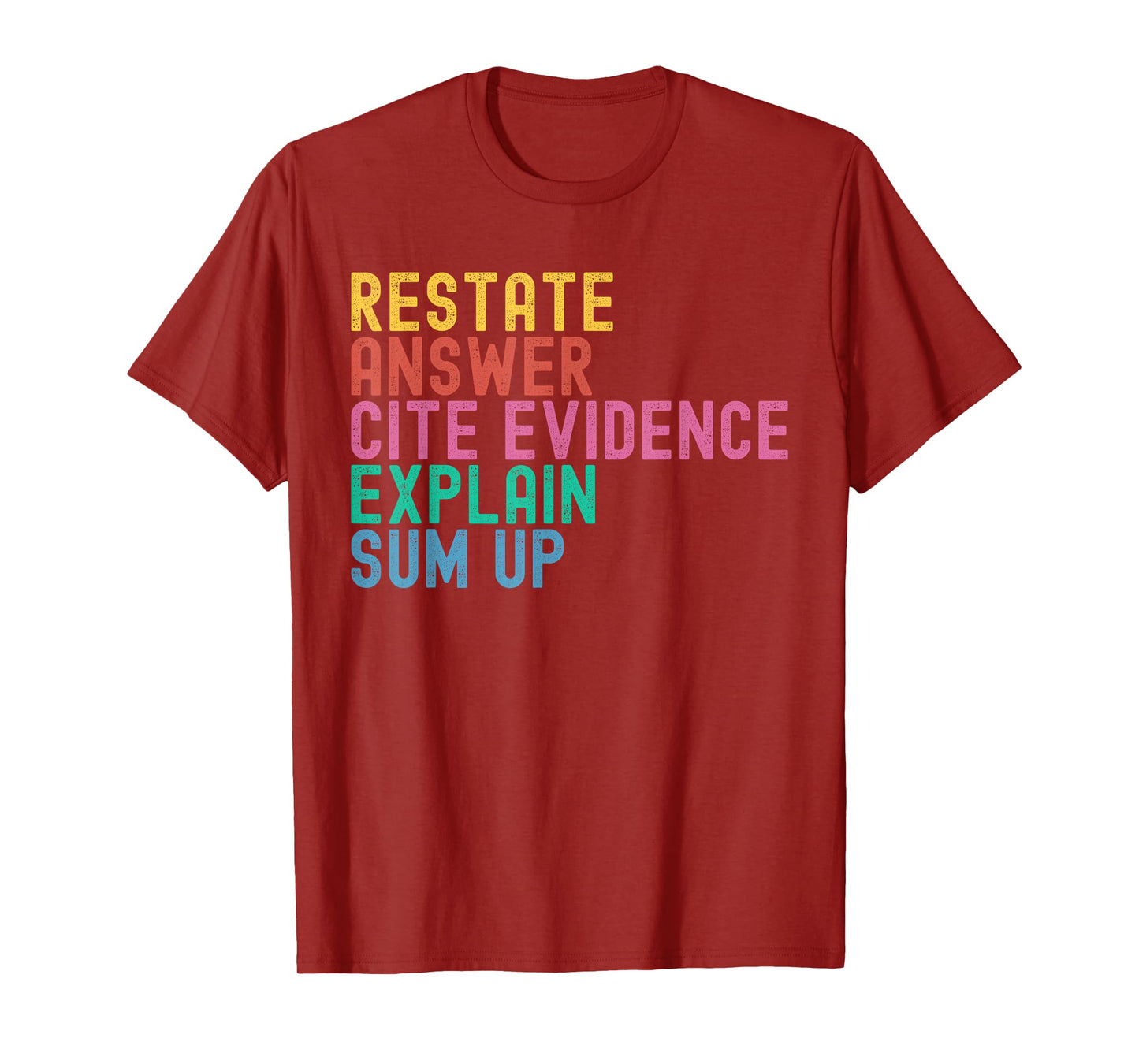 Races Writing Strategy Funny Text Evidence English Teacher T-Shirt