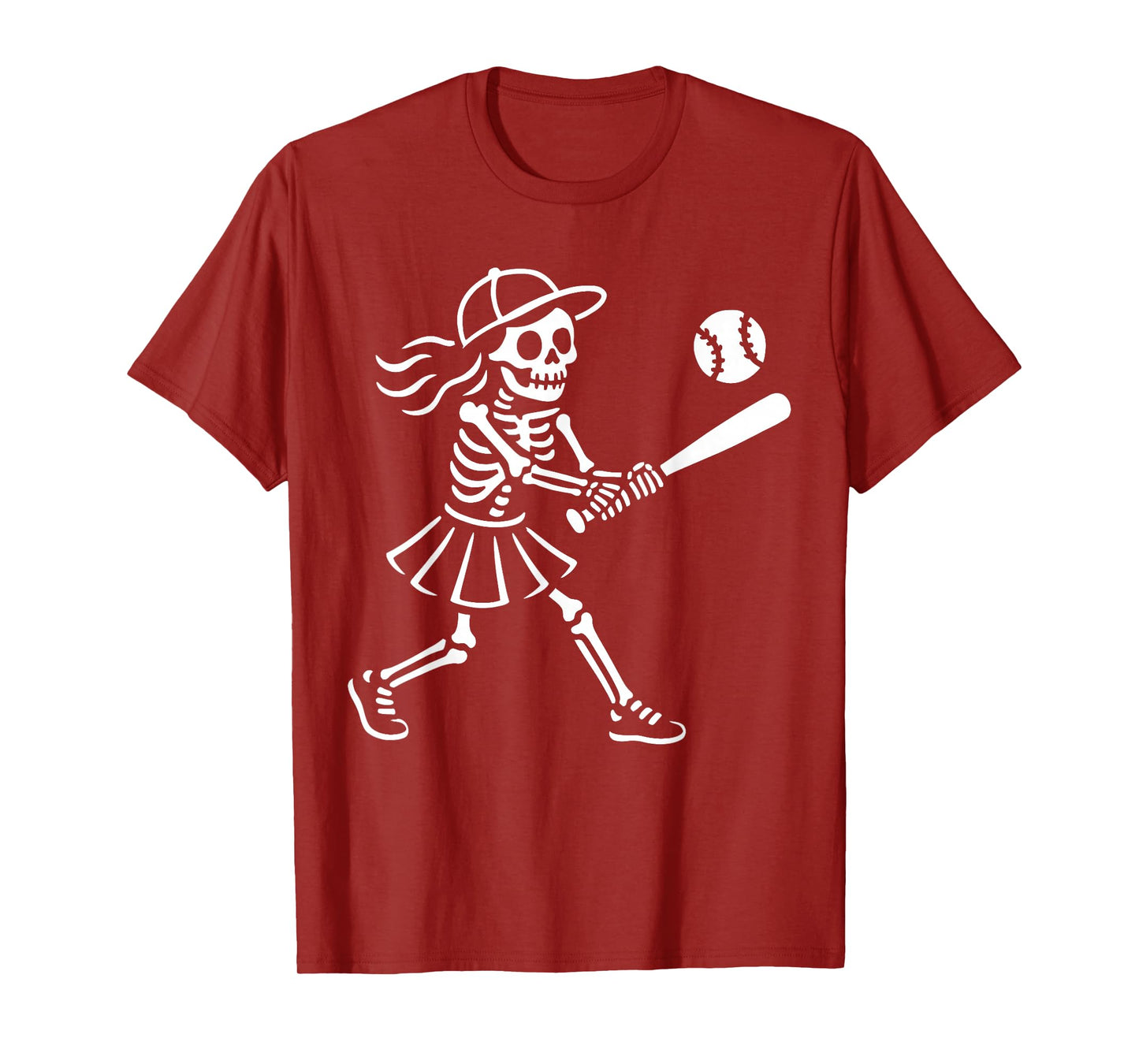 Spooky Softball Skeletons Halloween Costume Spooky Women T-Shirt