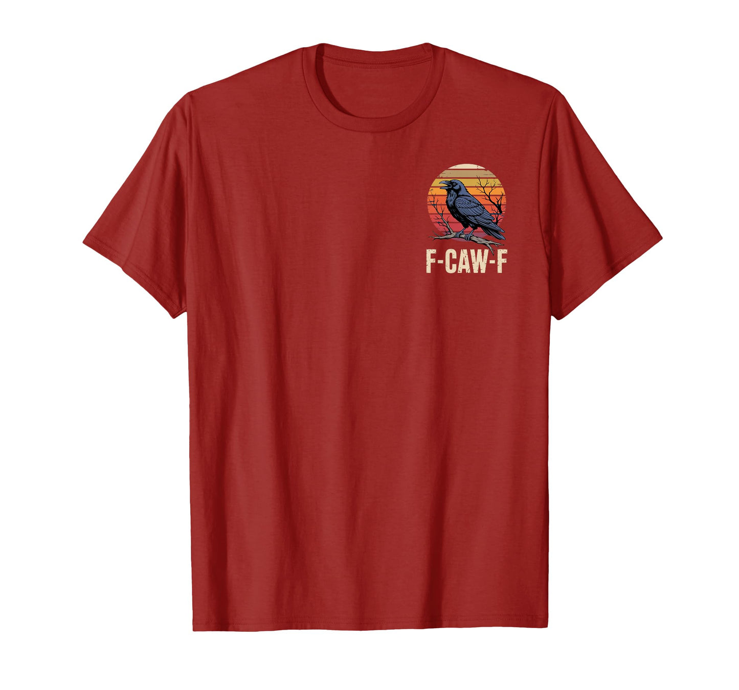 F-CAW-F Raven Sunset Vintage Retro Gothic Vibe Collective T-Shirt