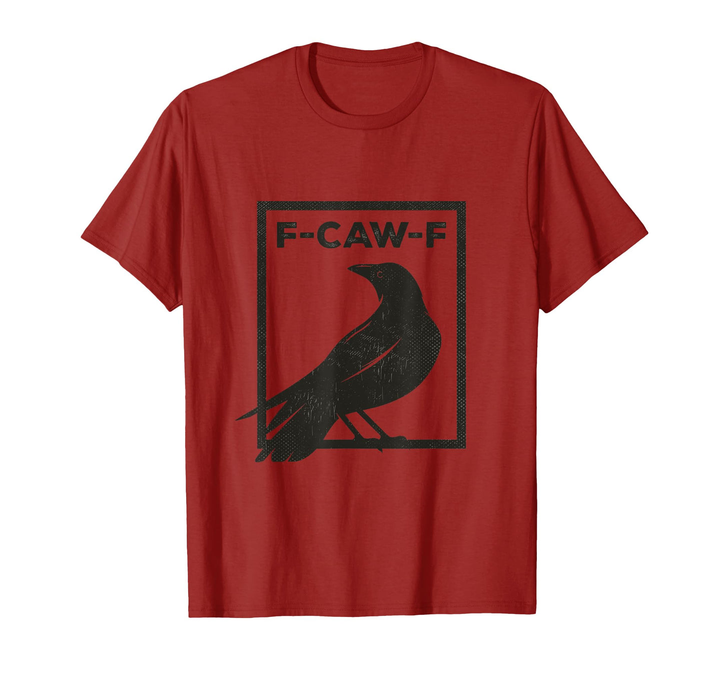 F-Caw-F Crow Vintage Silhouette Funny Sarcastic Black Bird T-Shirt