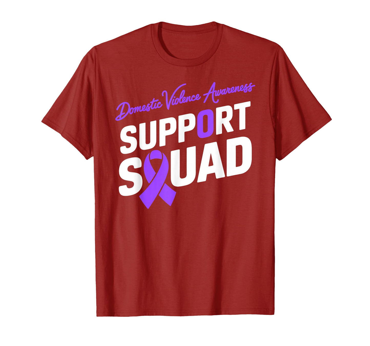 Purple Ribbon Support Squad for Domestic violence Awareness T-Shirt