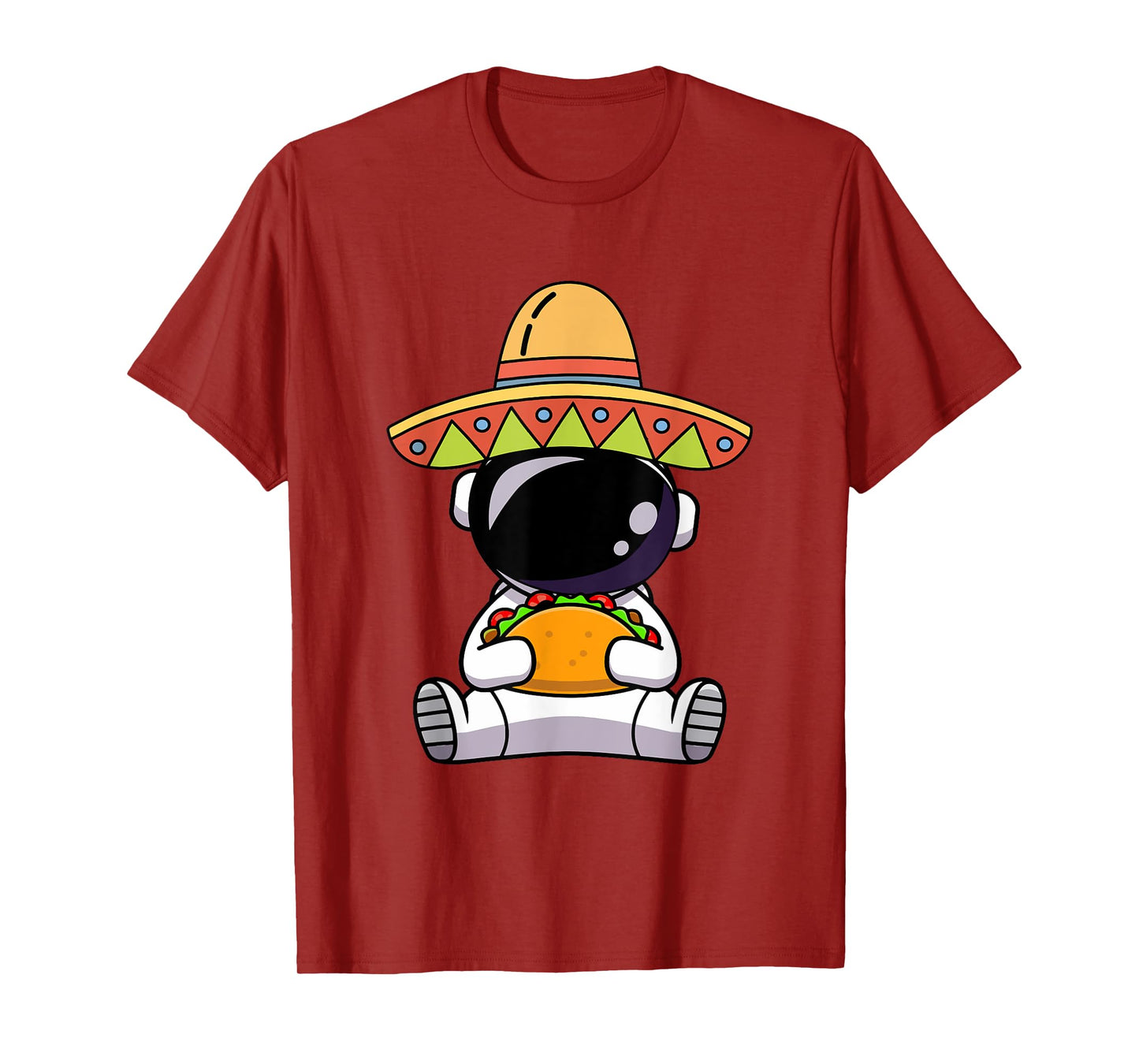 Astronaut Eating Tacos Funny Cinco De Mayo Space Mexican T-Shirt
