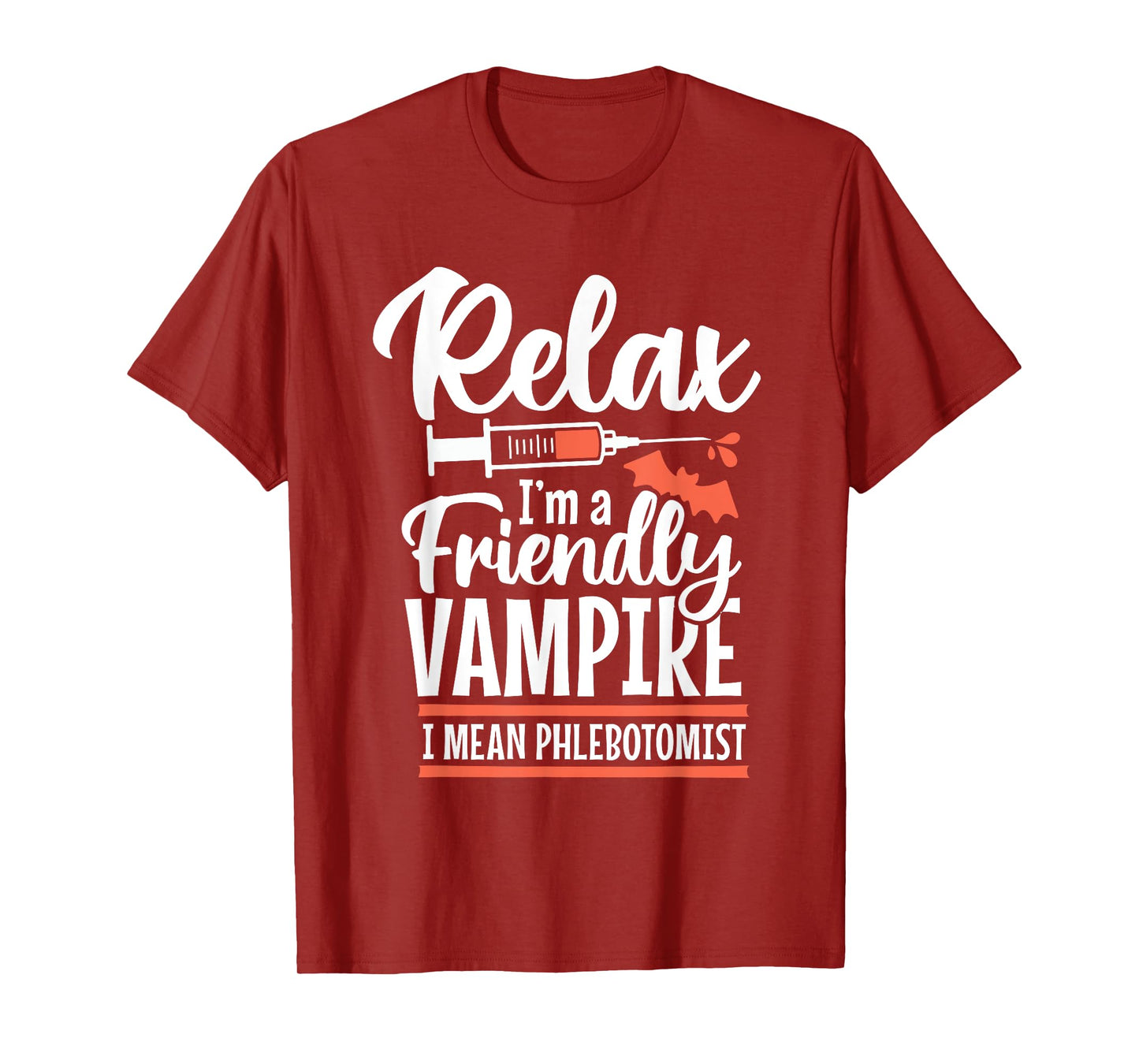 Funny Vampire Phlebotomist Phlebotomy Technician Tech Nurse T-Shirt