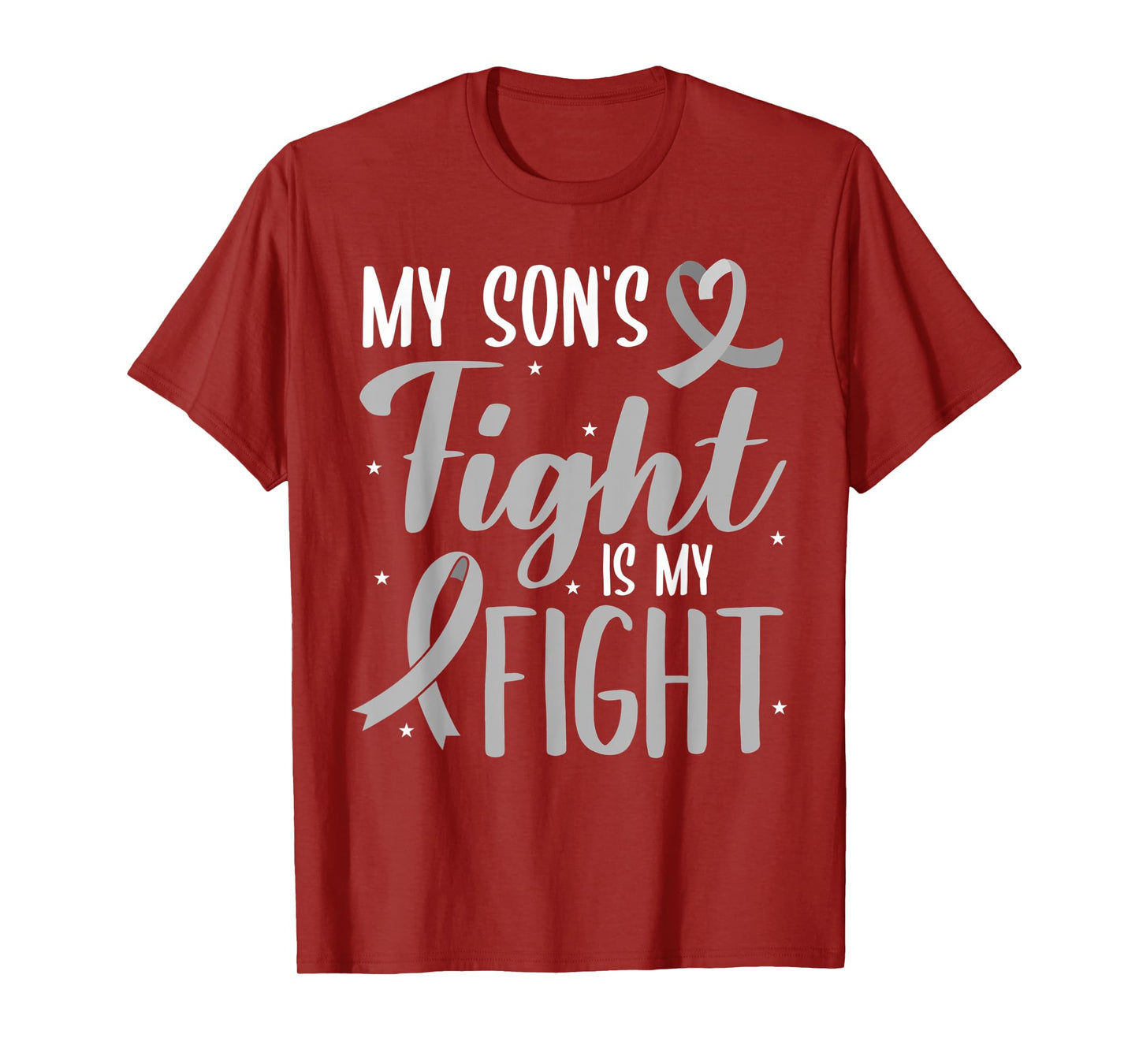 My Son's Fight My Fight Grey Ribbon Schizophrenia Awareness T-Shirt